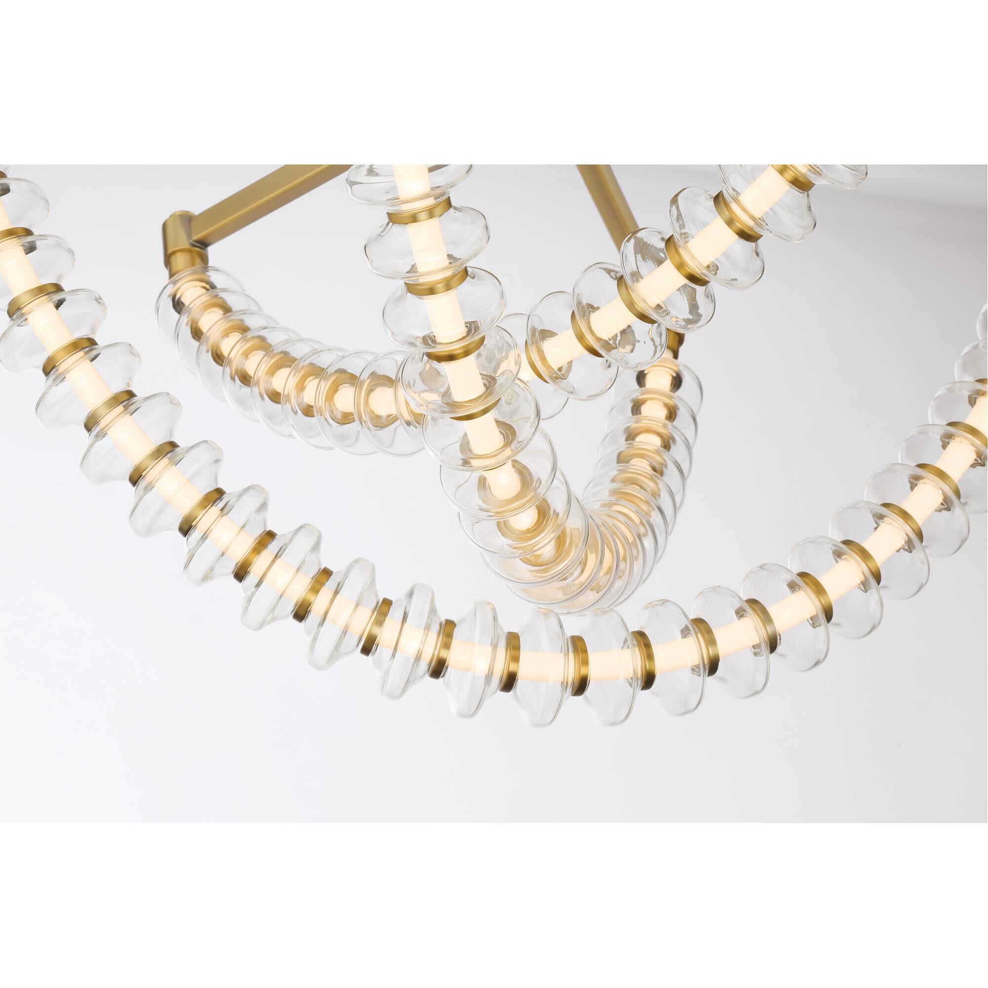 Shown in Legacy Brass finish and Clear glass and Glass shade