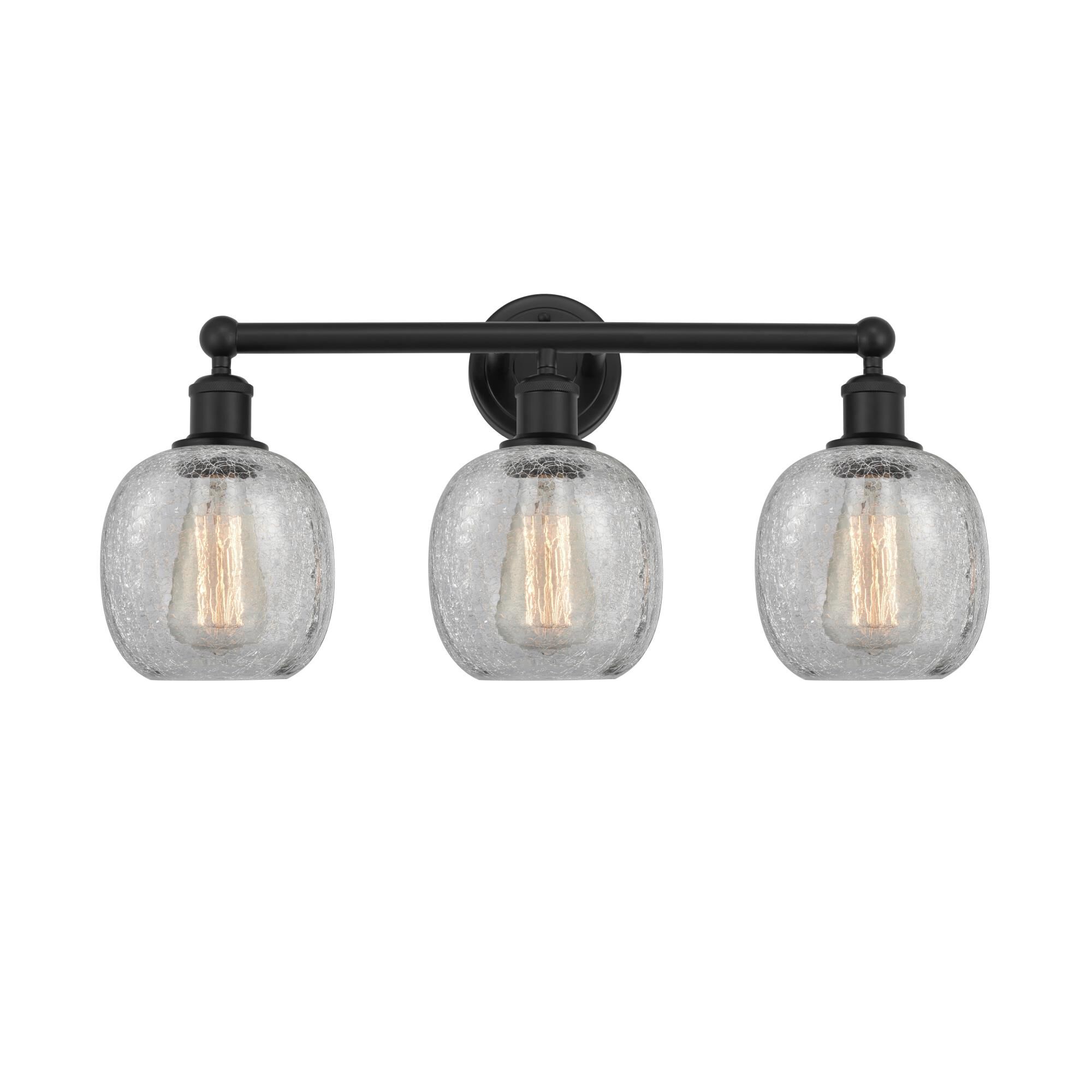 Shown in Matte Black, Clear Crackle finish and Clear Crackle glass and Clear Crackle Glass shade