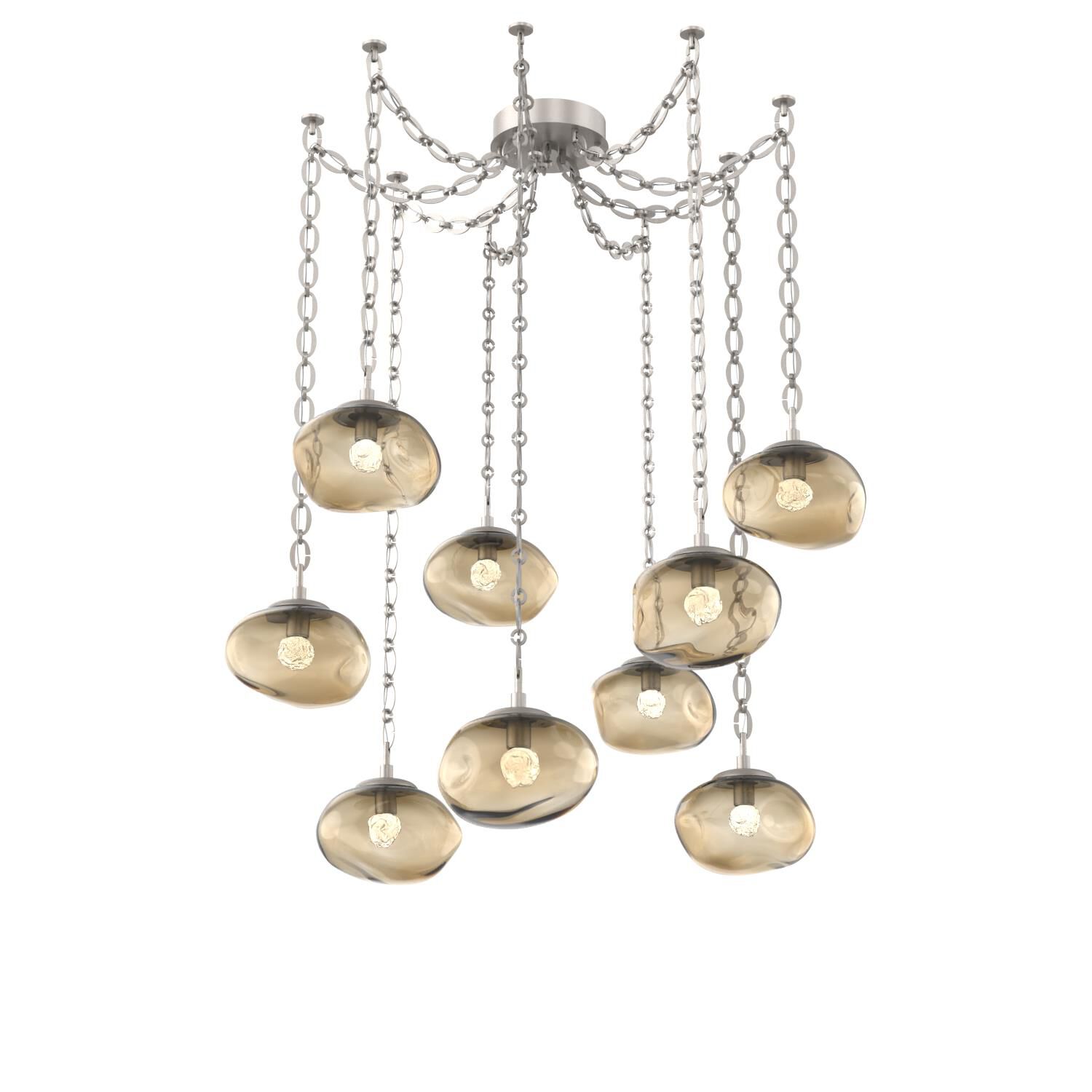 Shown in Beige Silver finish and Floret Bronze glass