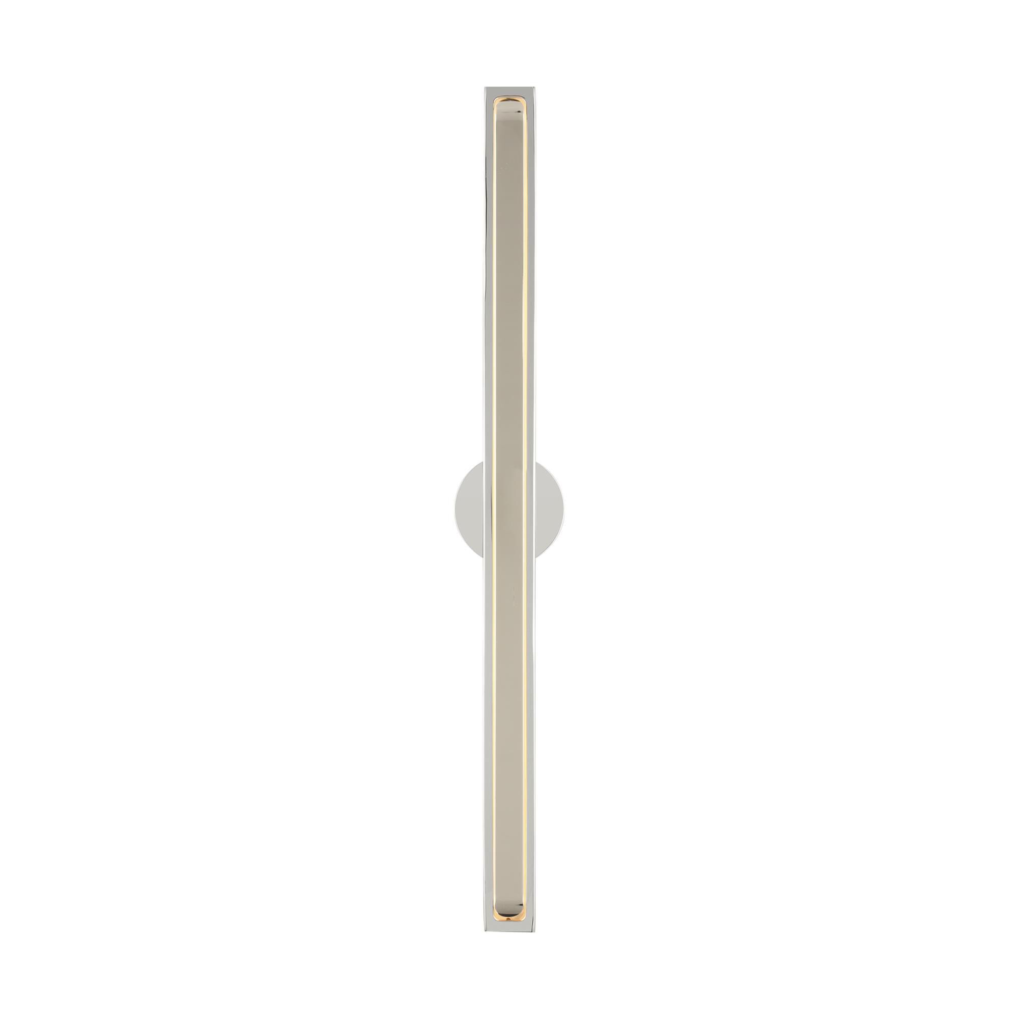 Shown in Polished Nickel finish and Clear Crystal glass