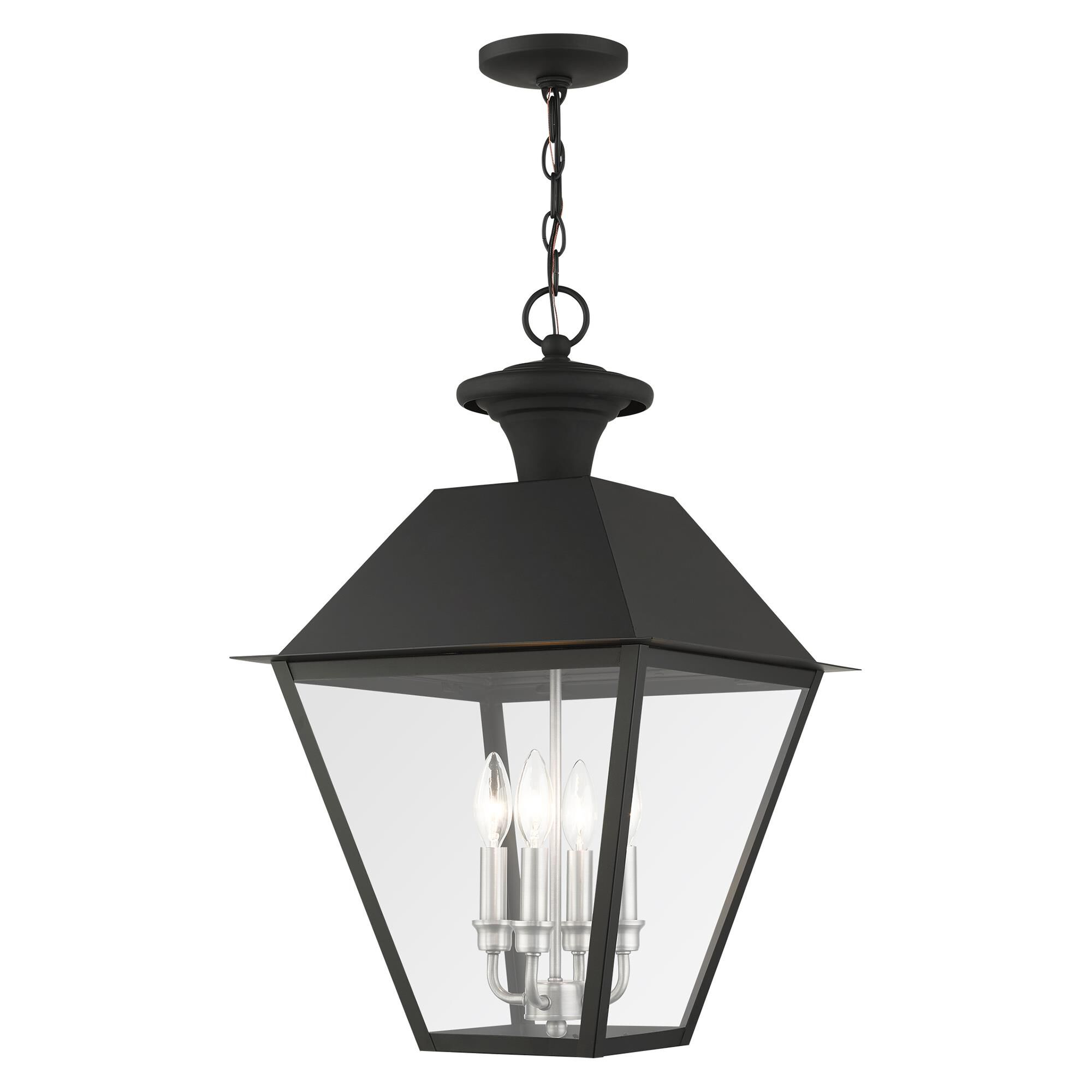 Mansfield 24 Inch Tall 4 Light Outdoor Hanging Lantern by Livex Lighting