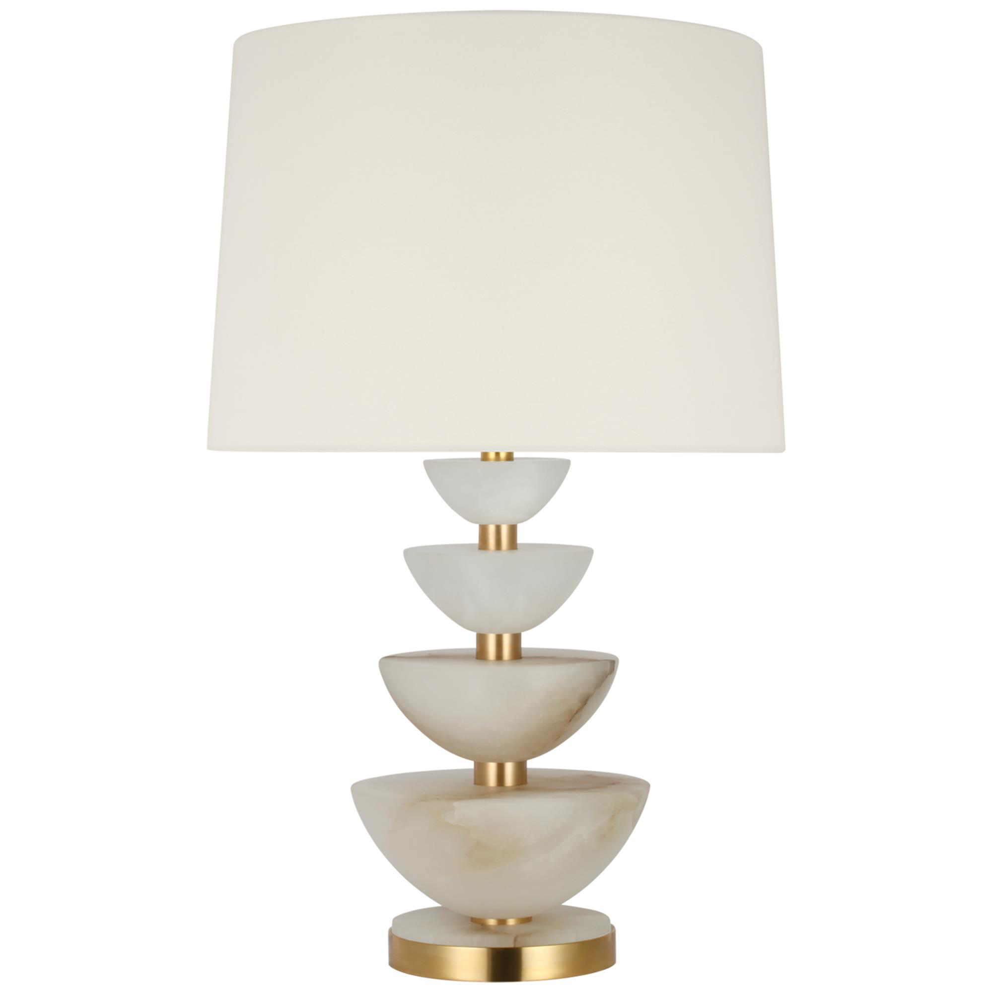 Shown in Alabaster and Hand-Rubbed Antique Brass finish