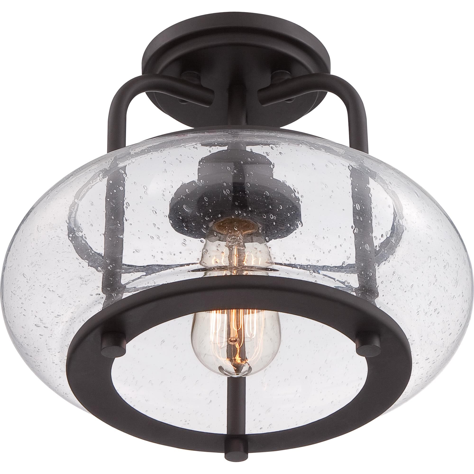 Shown in Old Bronze finish and Clear Seedy glass