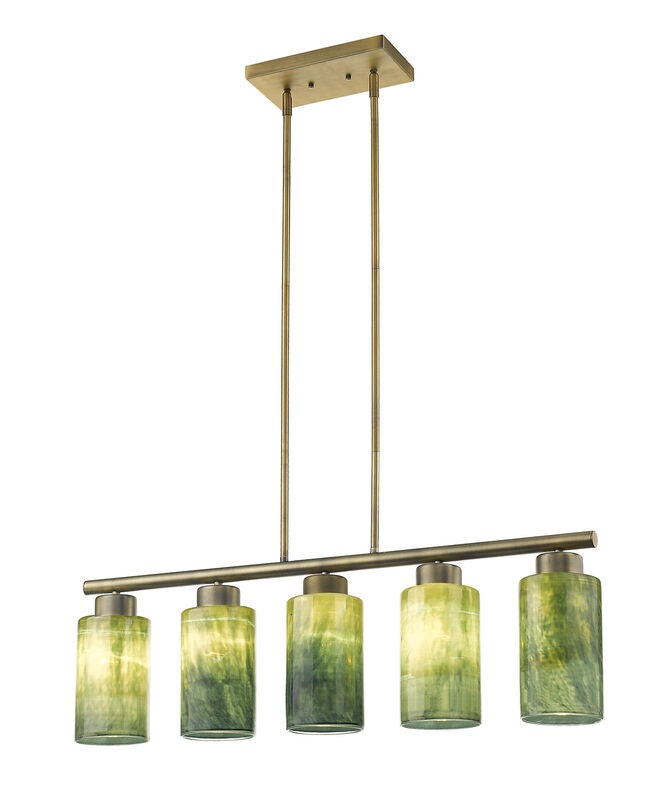 Monet 34 Inch 5 Light Linear Suspension Light by Trend Lighting