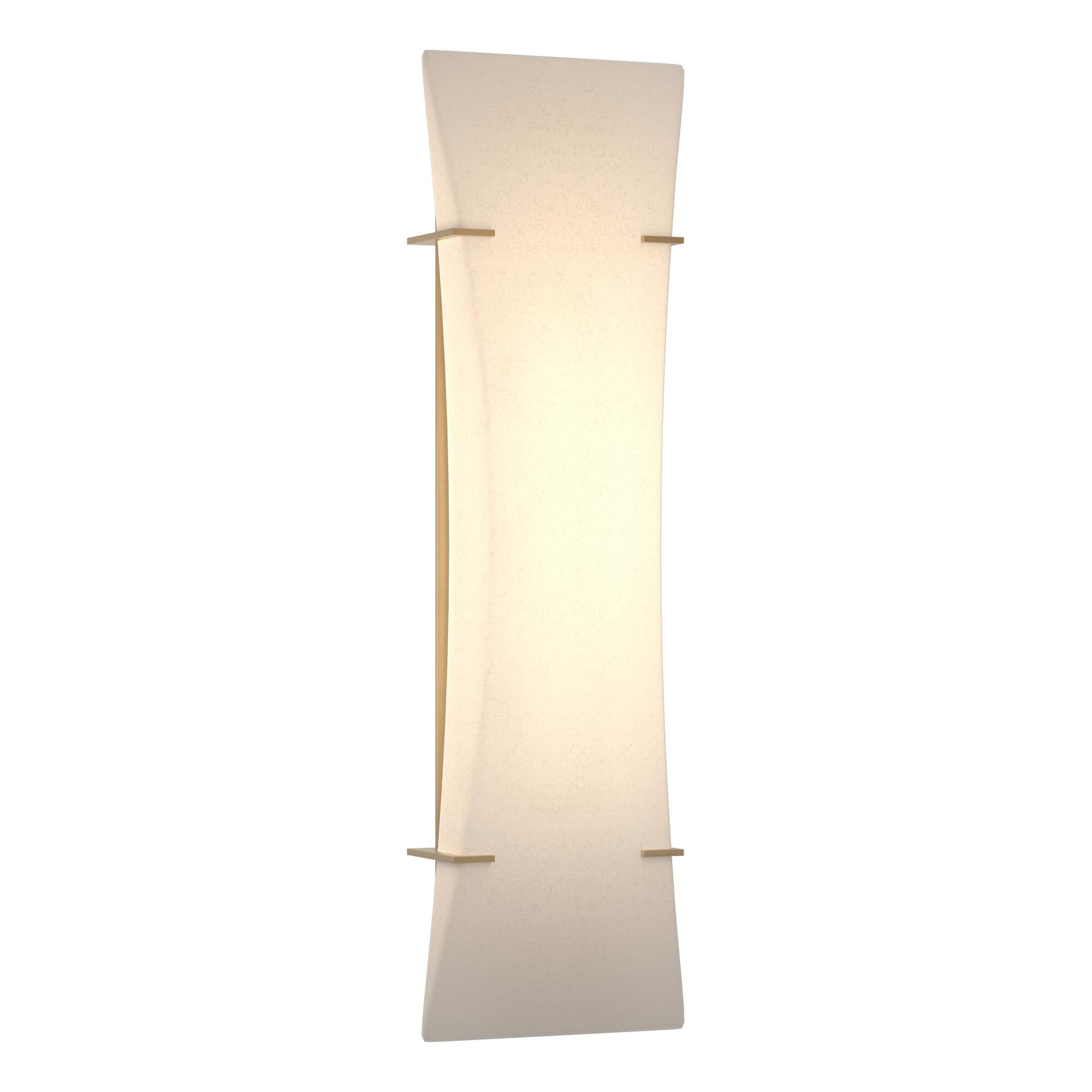 Shown in Modern Brass finish and Spun Frost shade