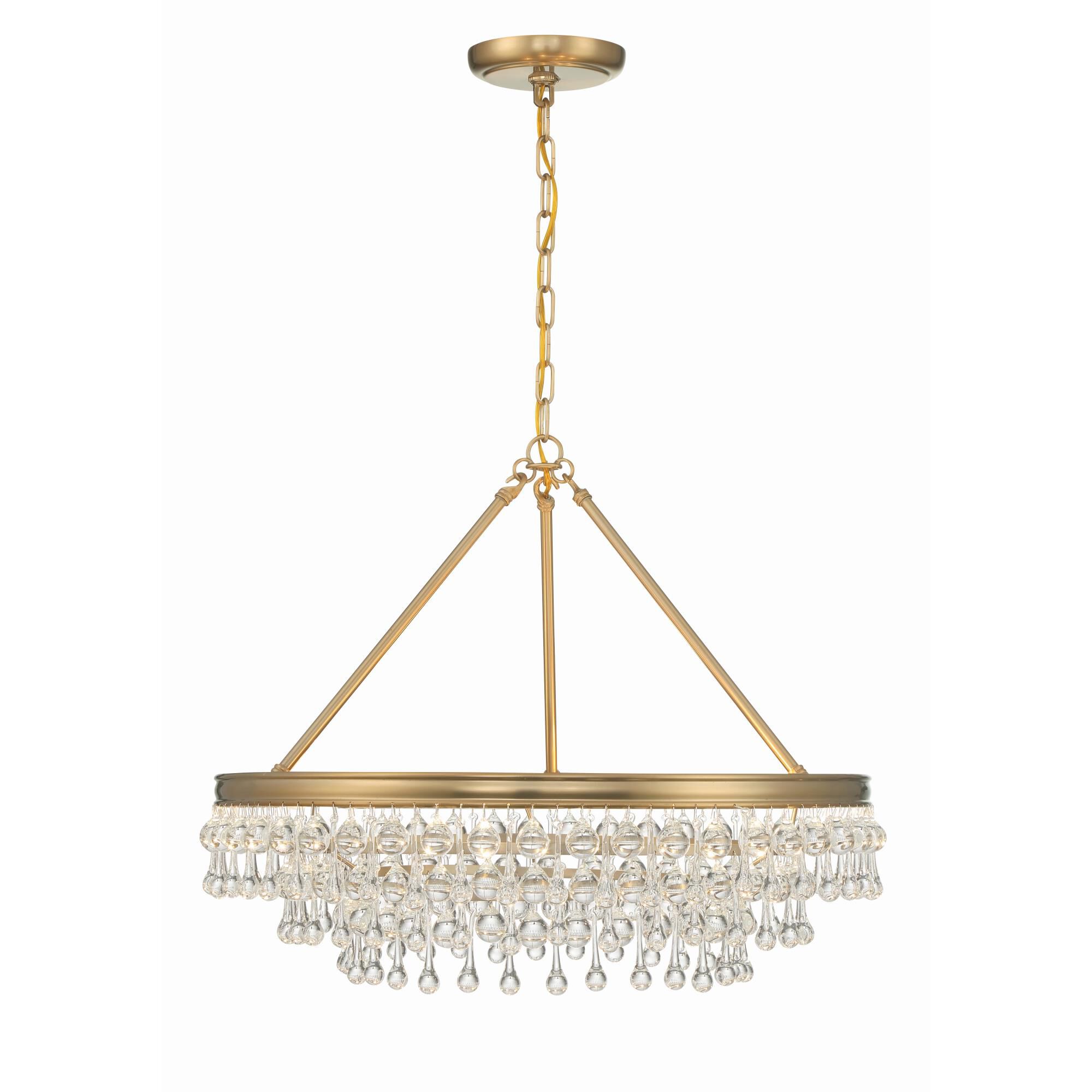 Calypso 25 Inch 6 Light Chandelier by Crystorama