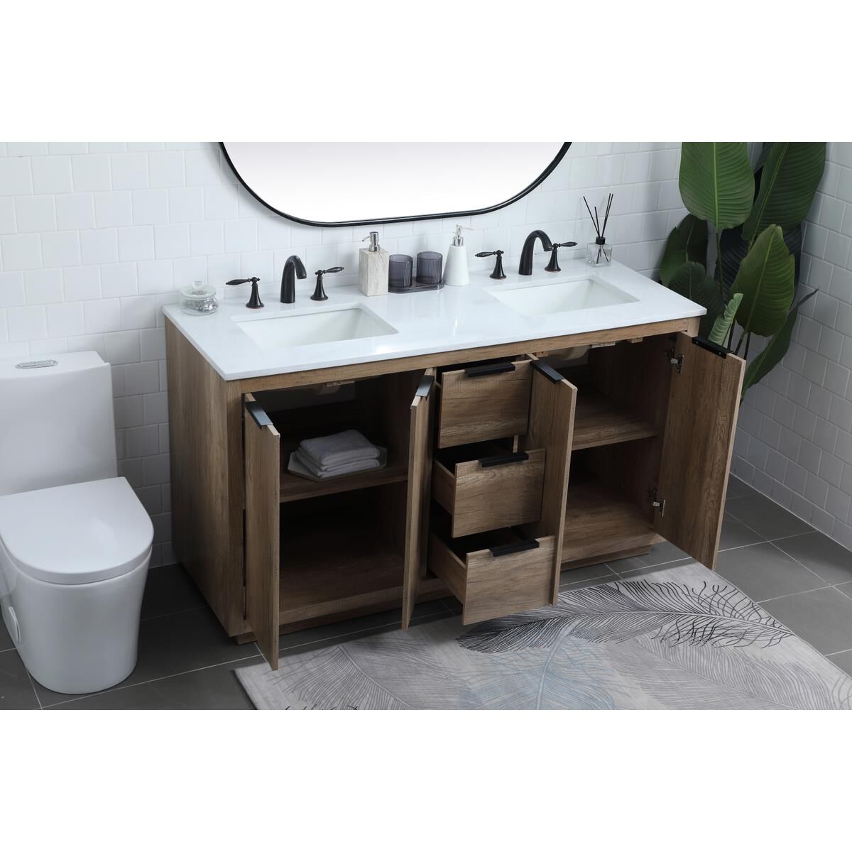 Blake 60 Inch Bath Vanity by Elegant Decor