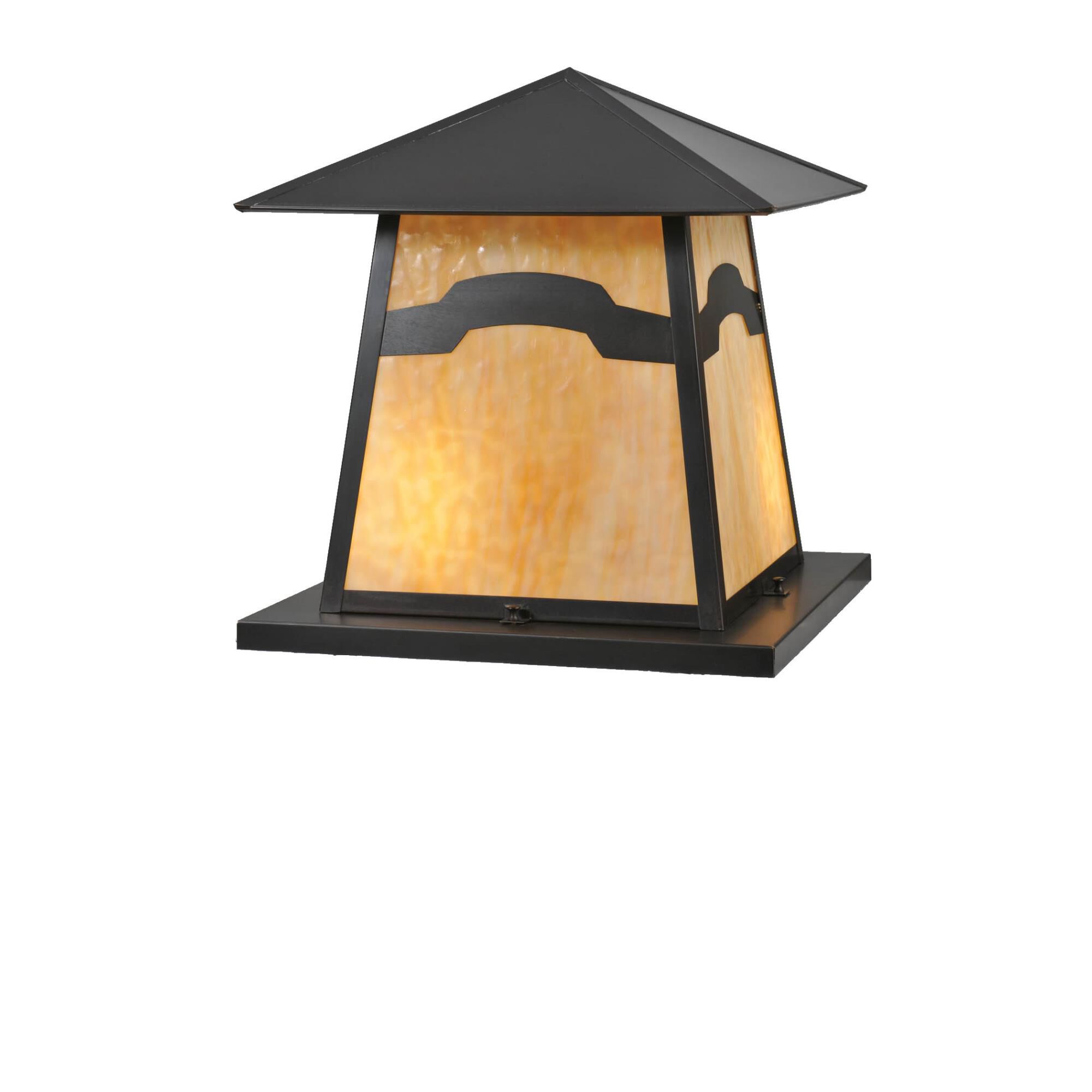 Stillwater Mountain View 15 Inch Tall 2 Light Outdoor Pier Lamp by Meyda Lighting