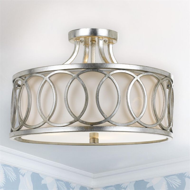 Libby Langdon Graham 15 Inch 3 Light Semi Flush Mount by Crystorama