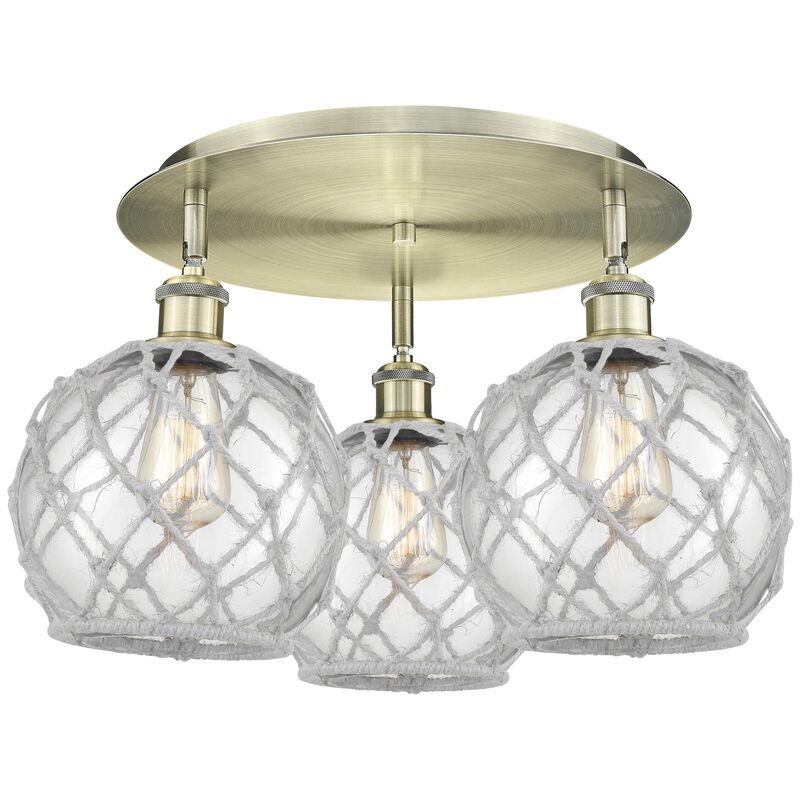 Bruno Marashlian Farmhouse Rope 20 Inch Flush Mount by Innovations Lighting