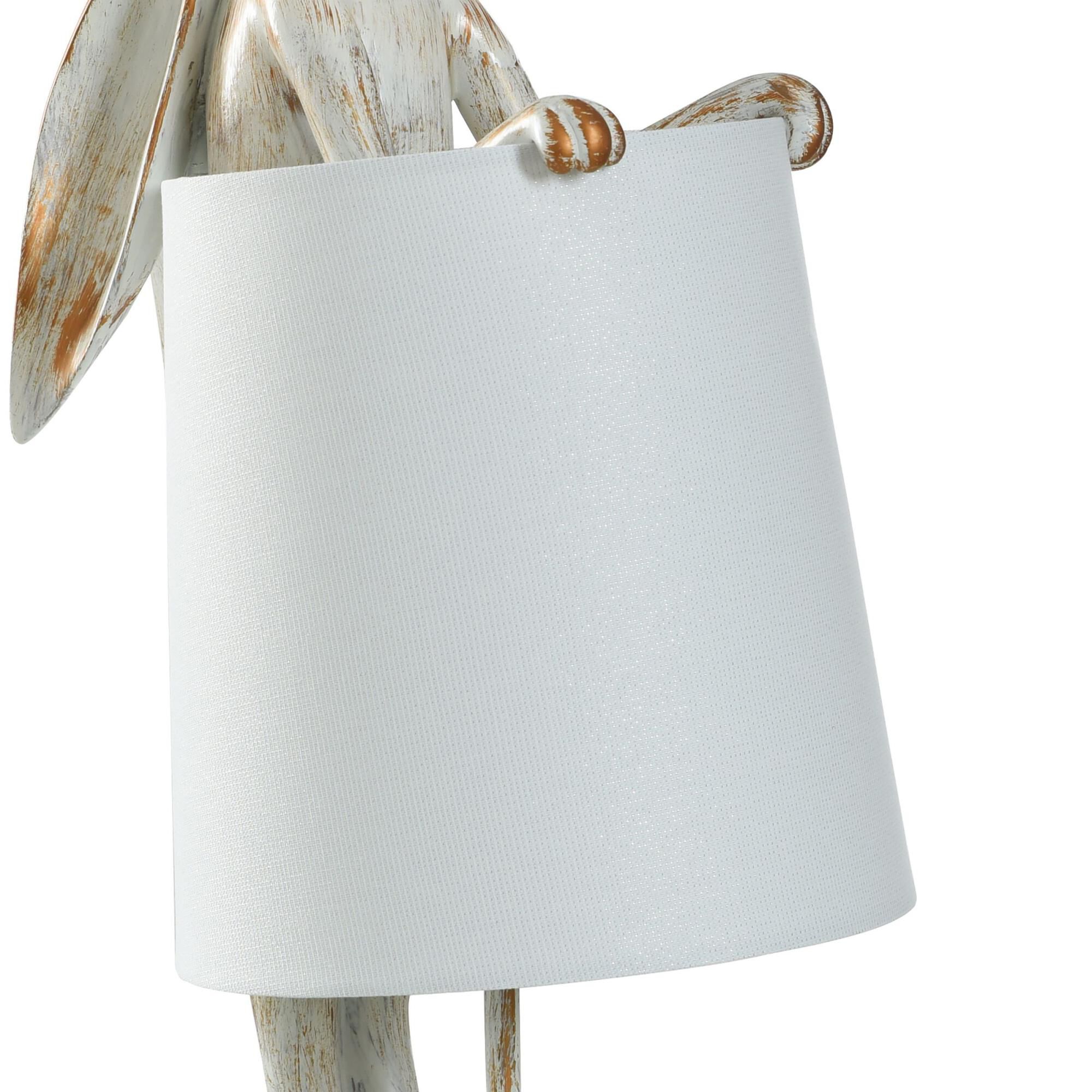 Shown in White Linen finish and White Linen shade