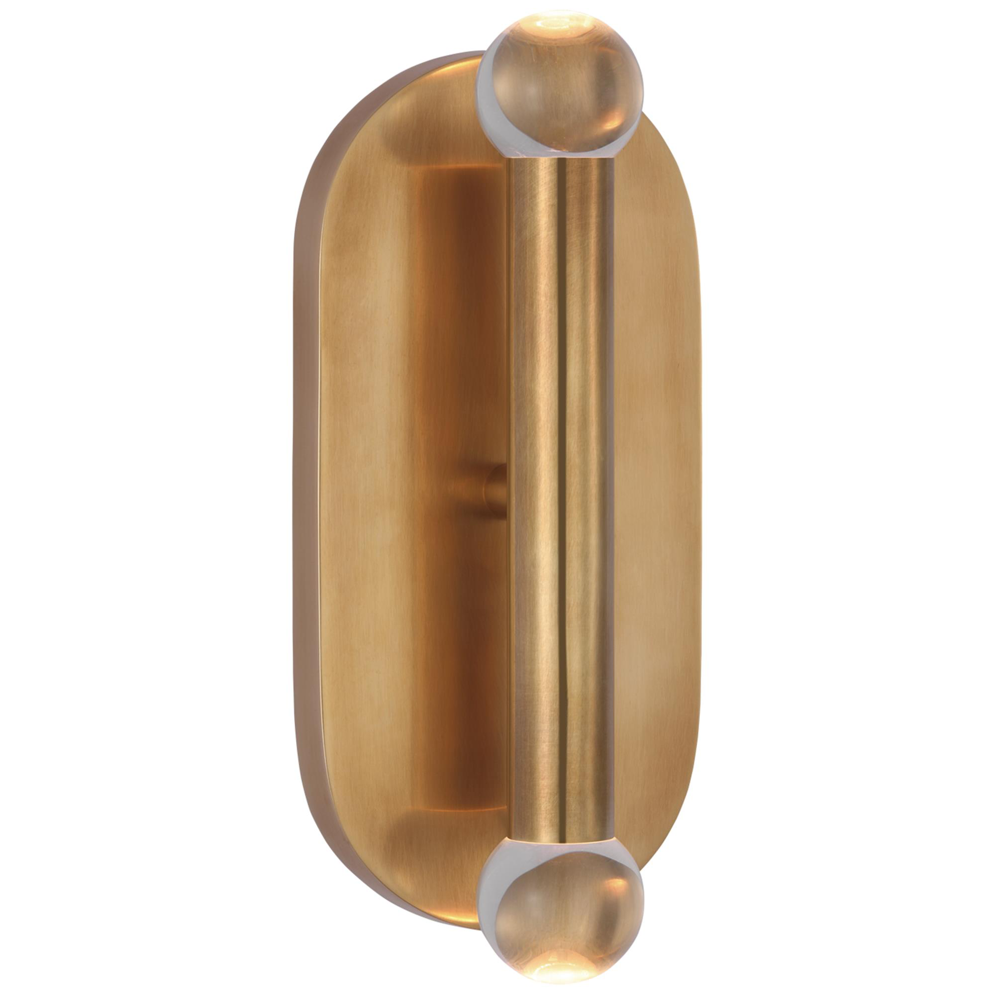 Shown in Antique-Burnished Brass finish and Clear glass
