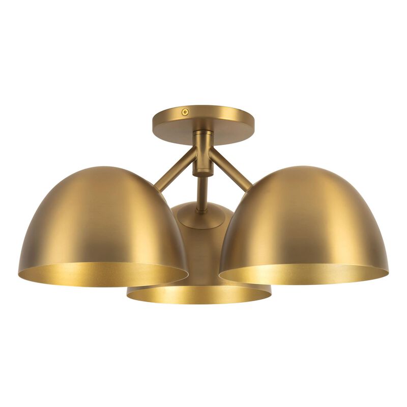 Ryan Pauly Fosso 17 Inch 3 Light Semi Flush Mount by Kuzco