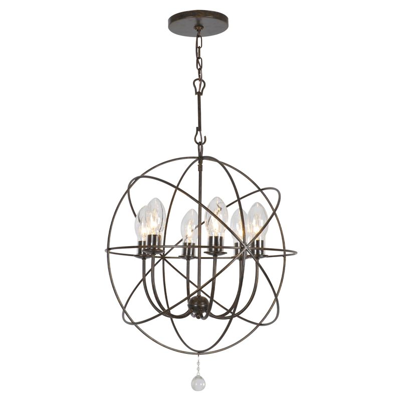 Solaris 35 Inch Tall 6 Light Outdoor Hanging Lantern by Crystorama