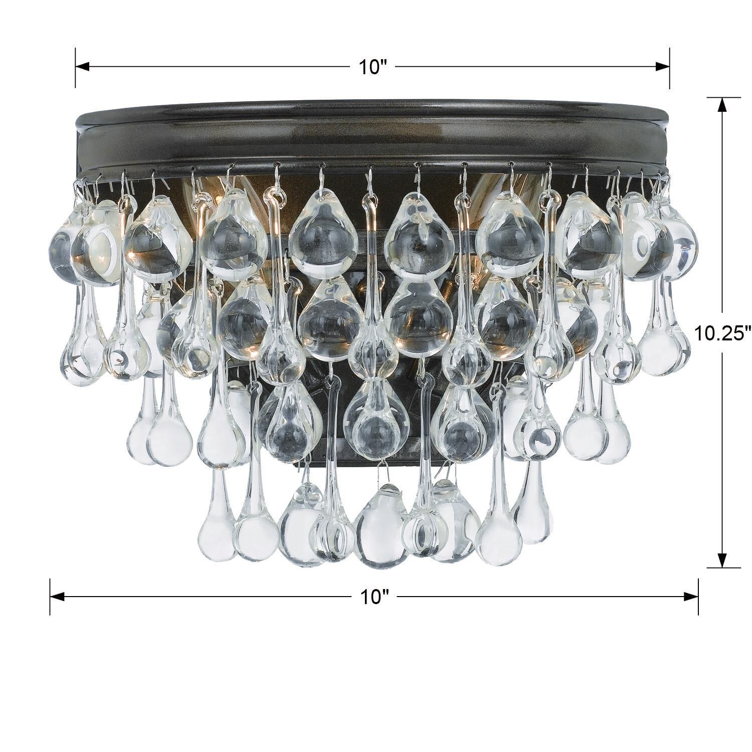 Shown in Vibrant Bronze finish and Glass Balls crystal