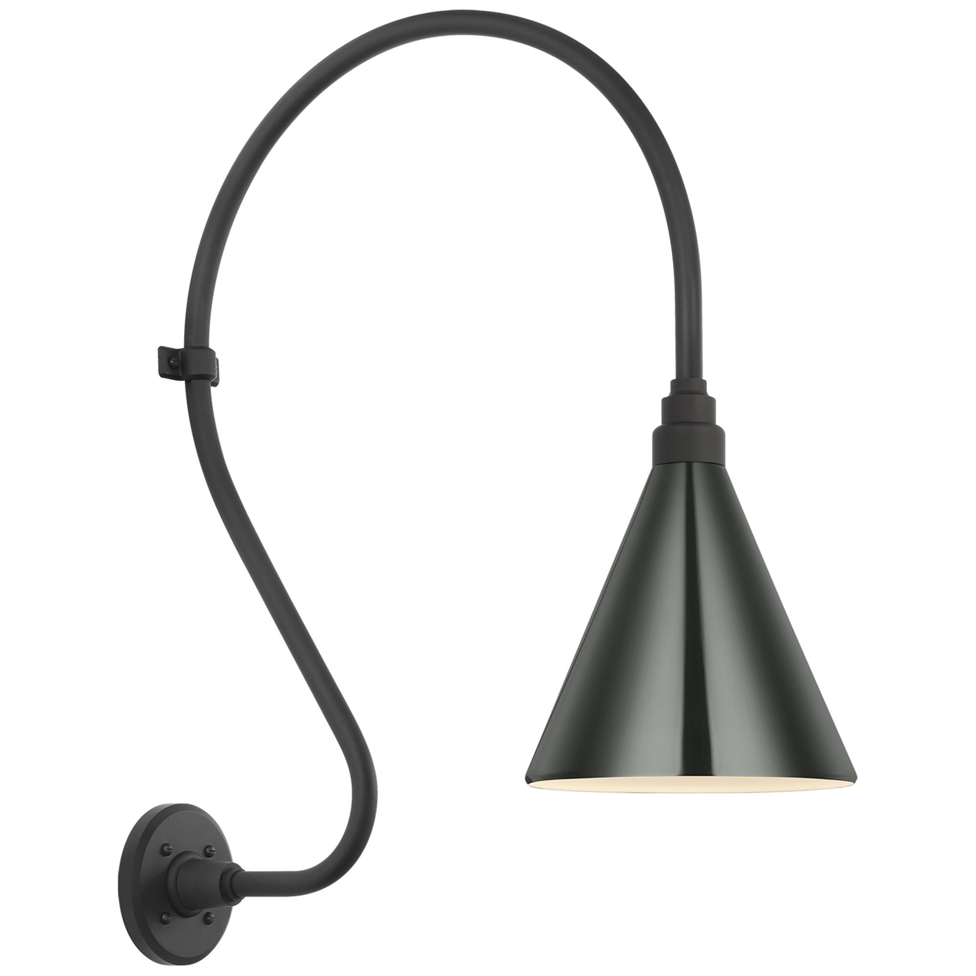 Shown in Matte Black finish and Green shade