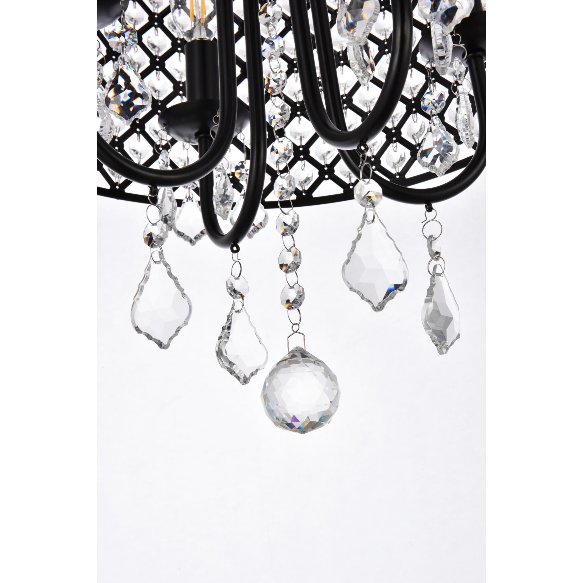 Shown in Black finish and Clear Royal Cut crystal