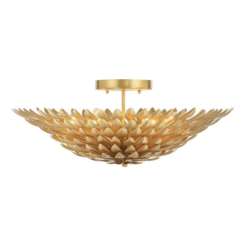 Broche 24 Inch 6 Light Flush Mount by Crystorama