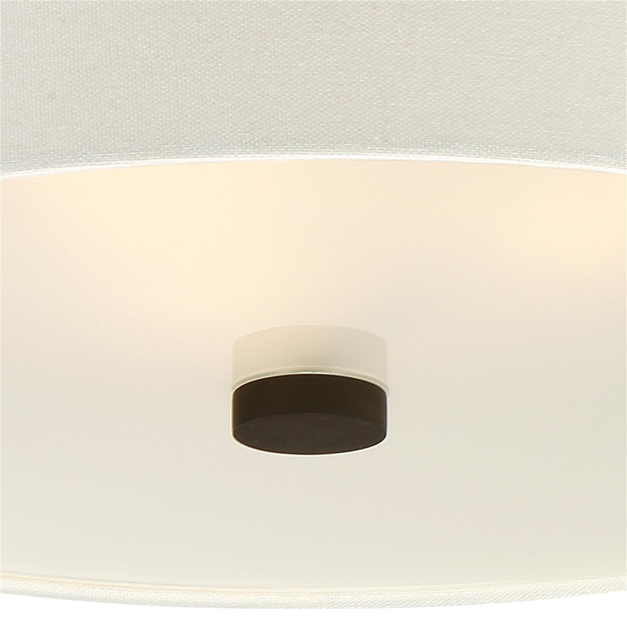 Shown in Dark Bronze finish and Silk glass and Cream shade