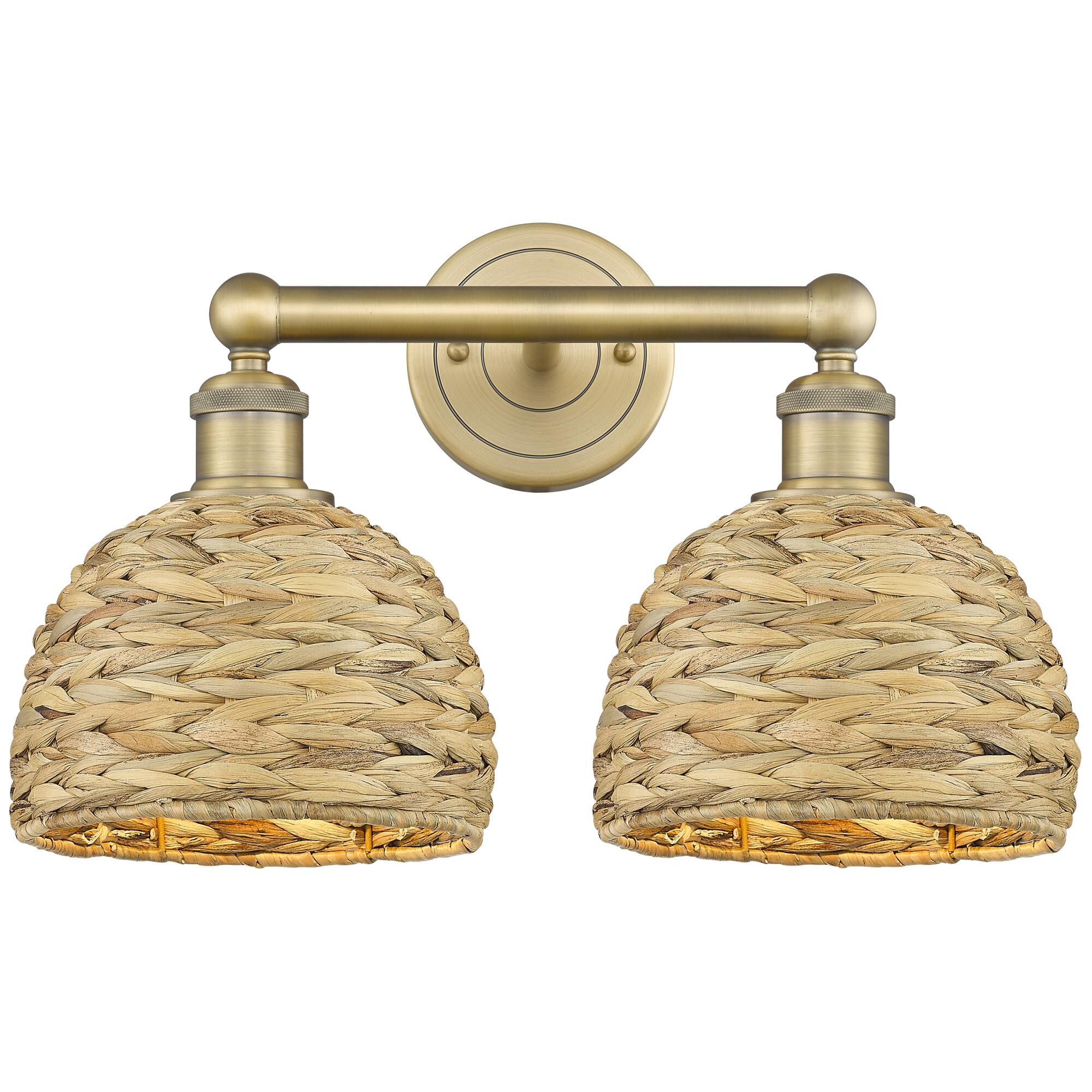 Bruno Marashlian Woven Rattan 17 Inch Bath Vanity Light by Innovations Lighting