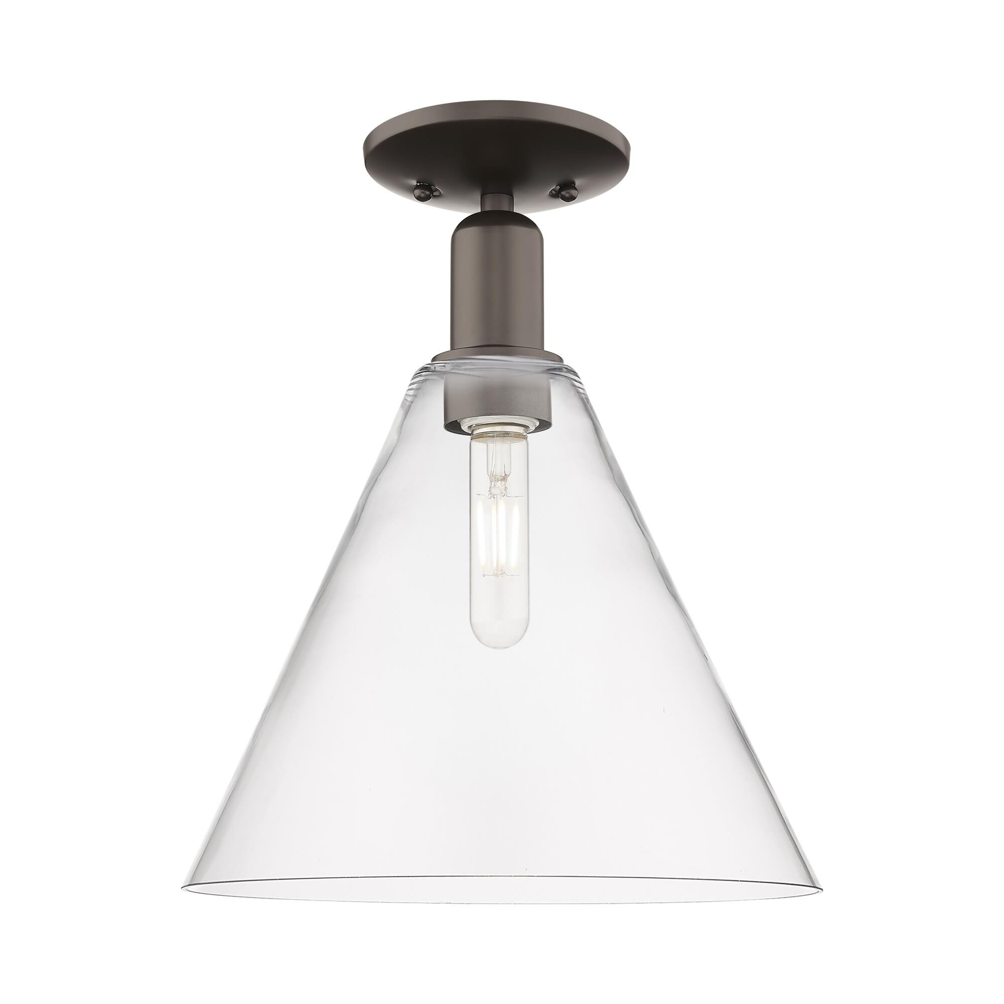 Bruno Marashlian Berkshire Glass 12 Inch Semi Flush Mount by Innovations Lighting