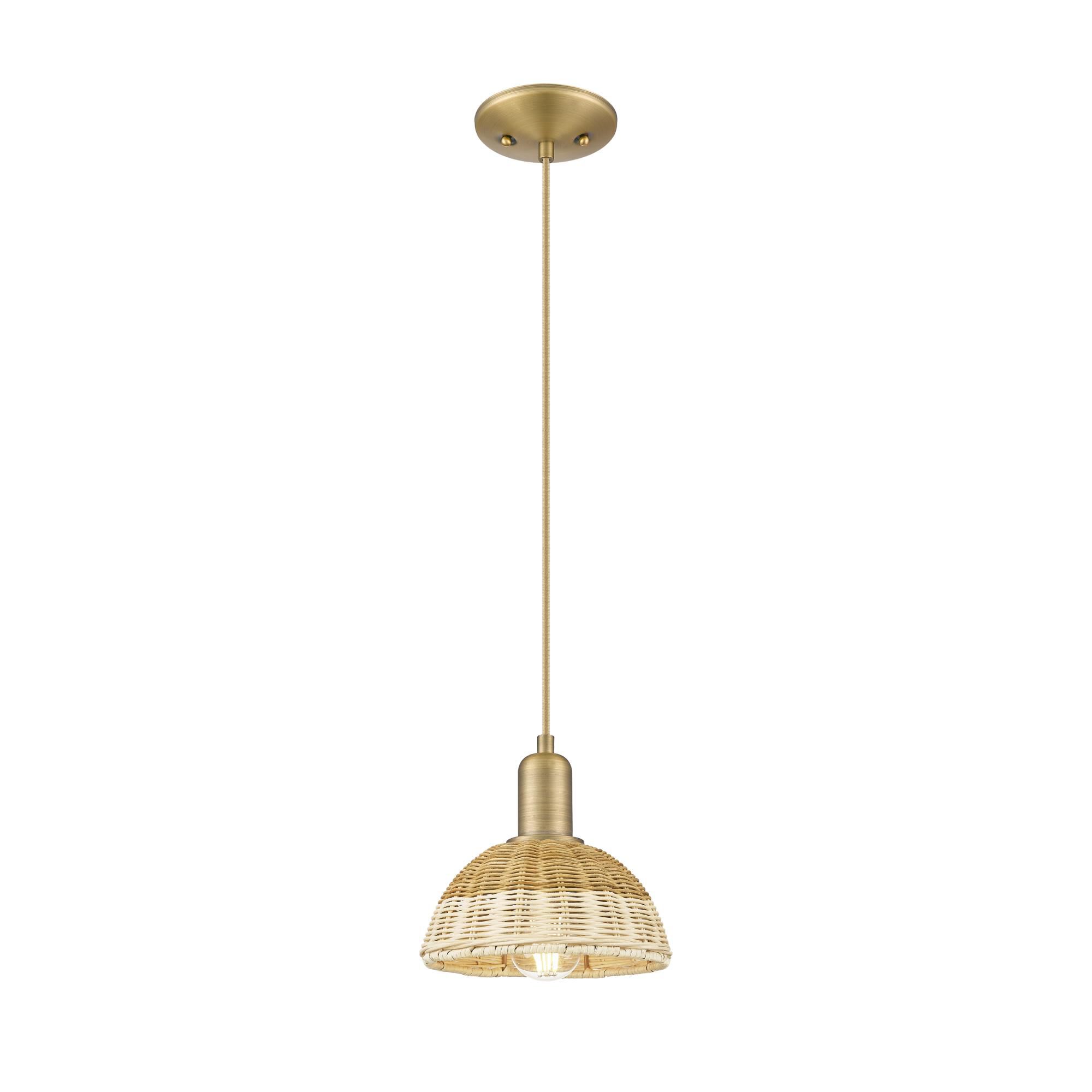 Bruno Marashlian Natural Ballston Dome 8 Inch Mini Pendant by Innovations Lighting