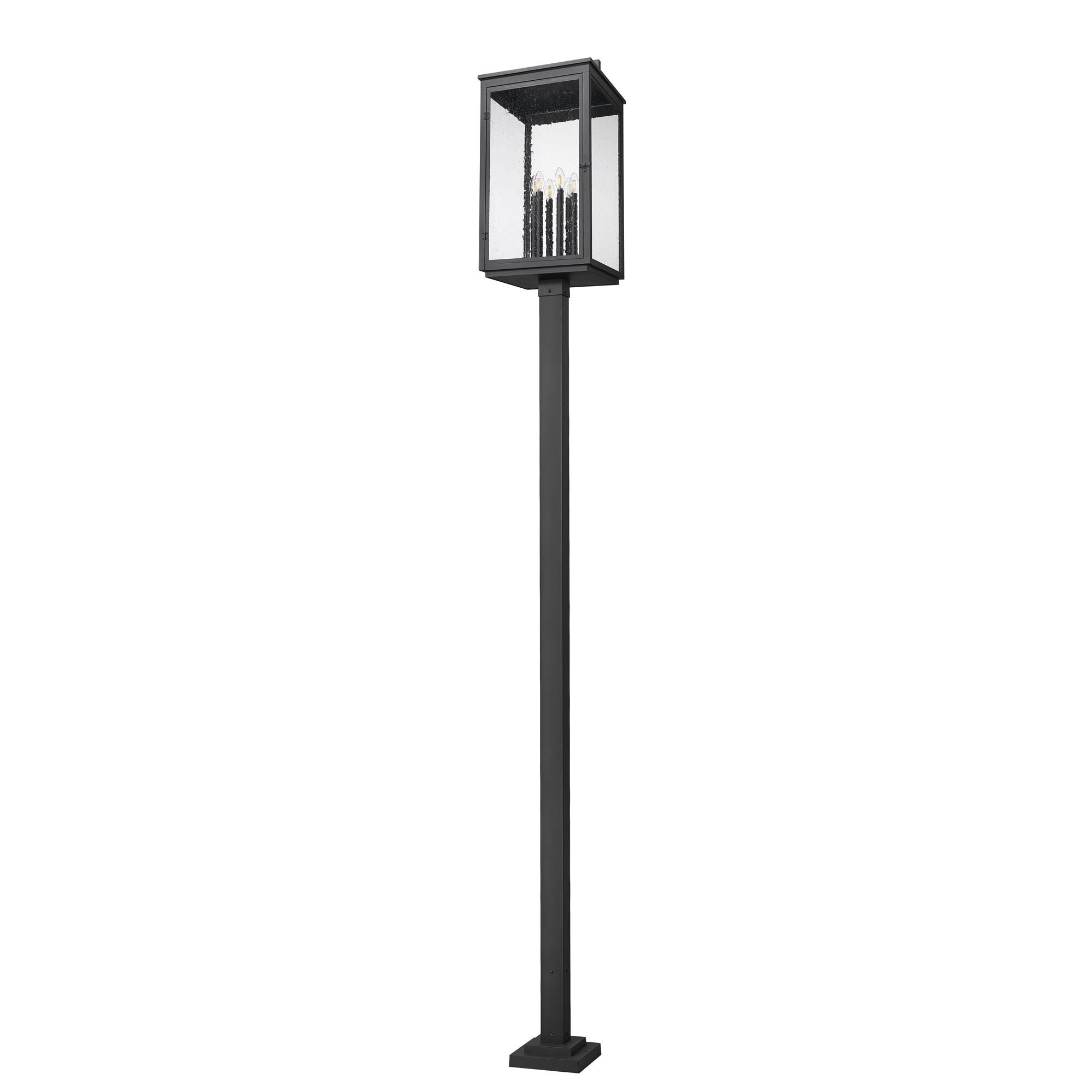 Shown in Sand Black finish and Clear Seedy glass and Clear Seedy shade
