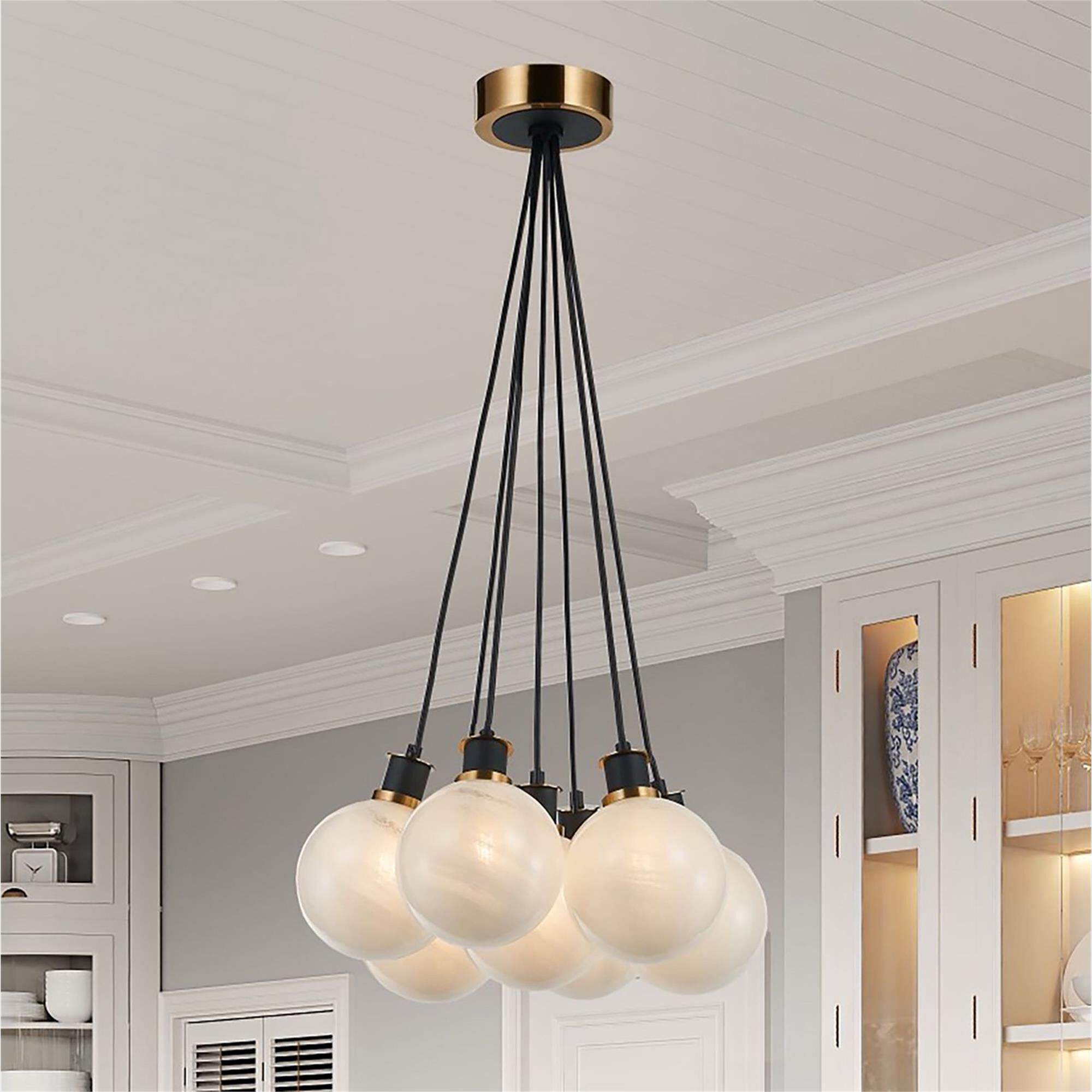 Shown in Black and Brushed Brass finish