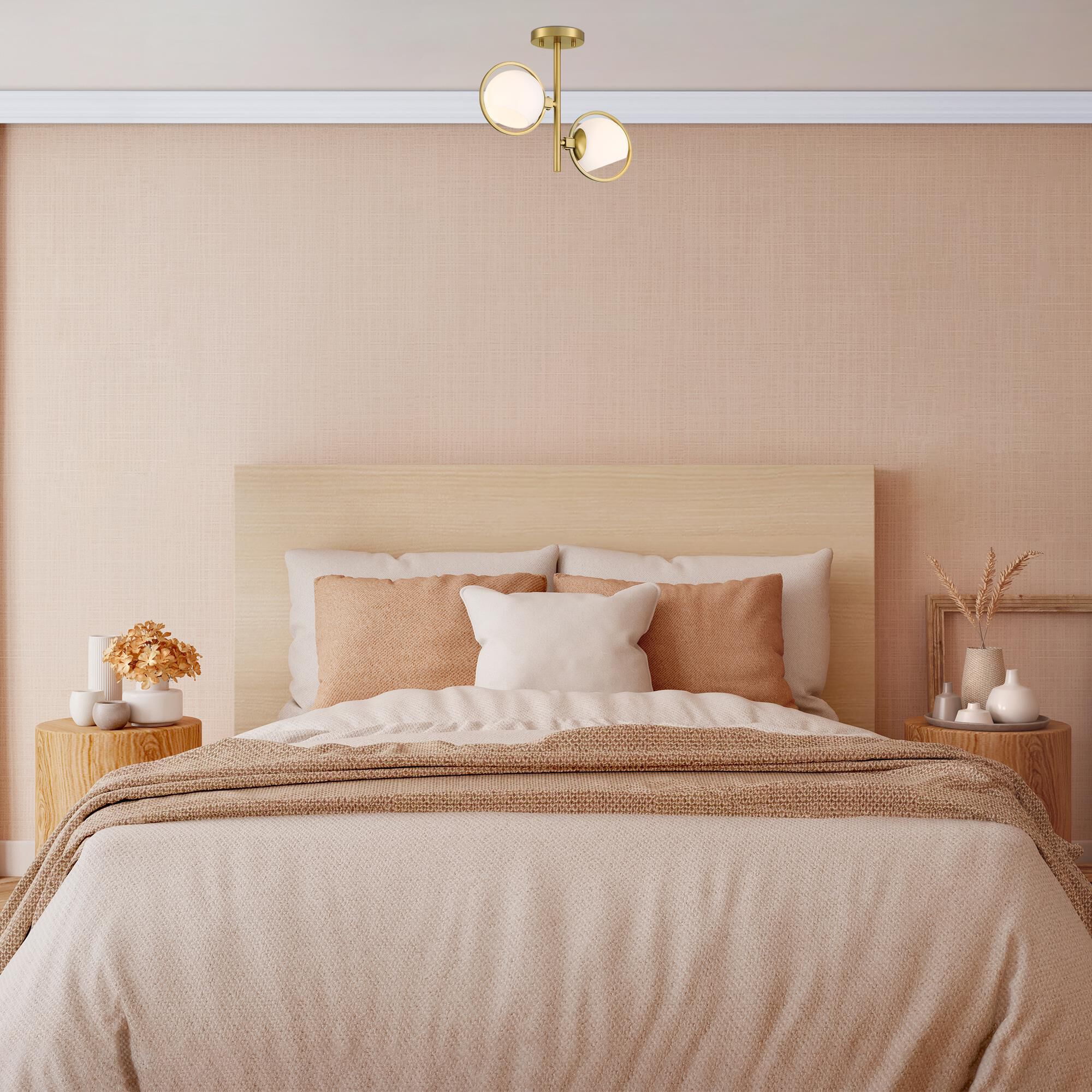 Teatro 14 Inch 2 Light Semi Flush Mount by Designers Fountain