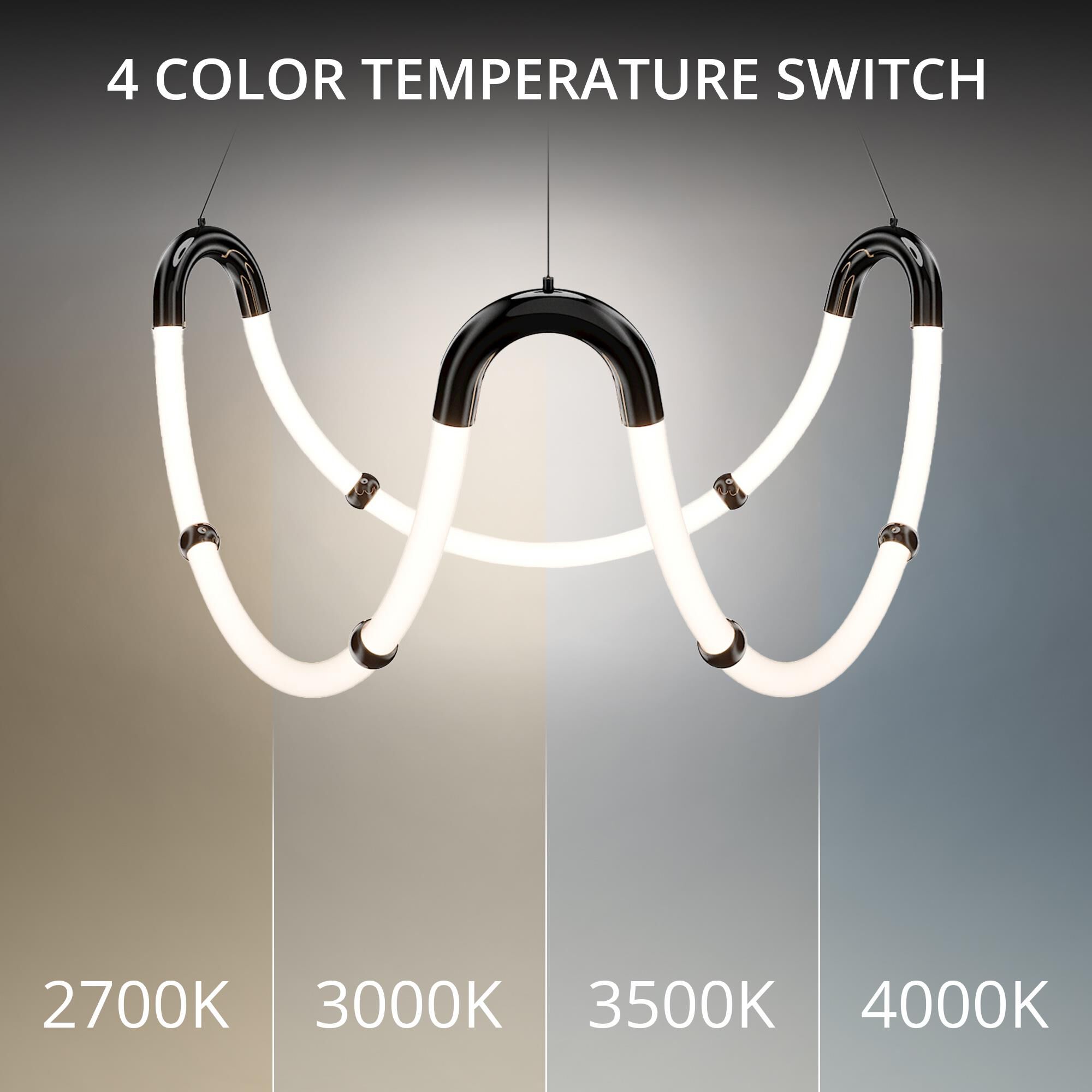 Swathe 25 Inch Chandelier by dweLED