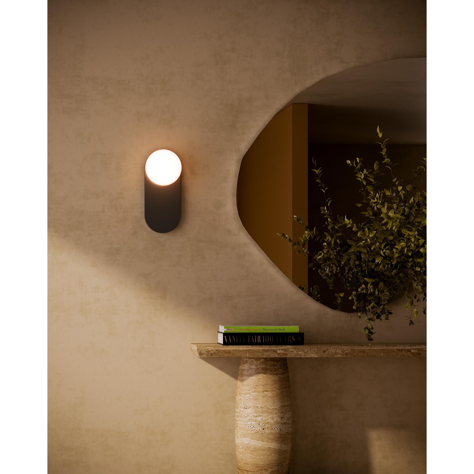 Shown in Matte Black finish and Opal glass