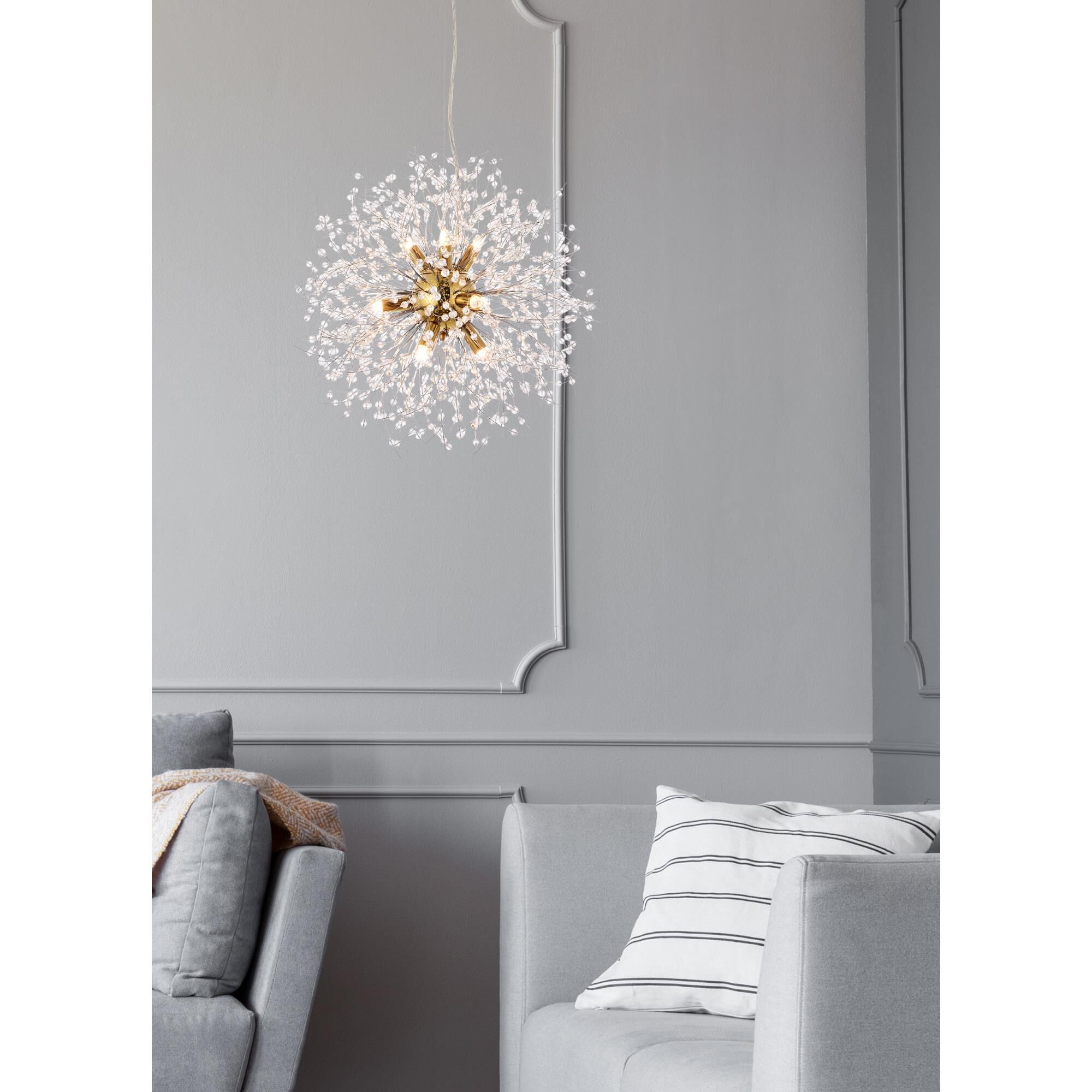 Shown in Gold finish and Clear Royal Cut crystal