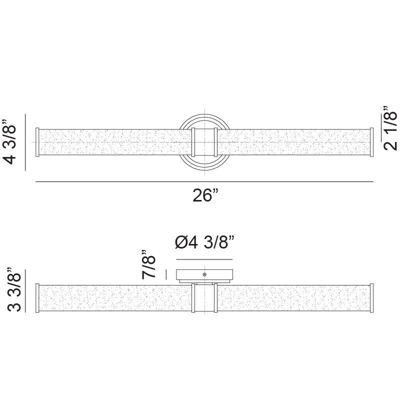 Steveston 26 Inch LED Wall Sconce by Matteo Lighting