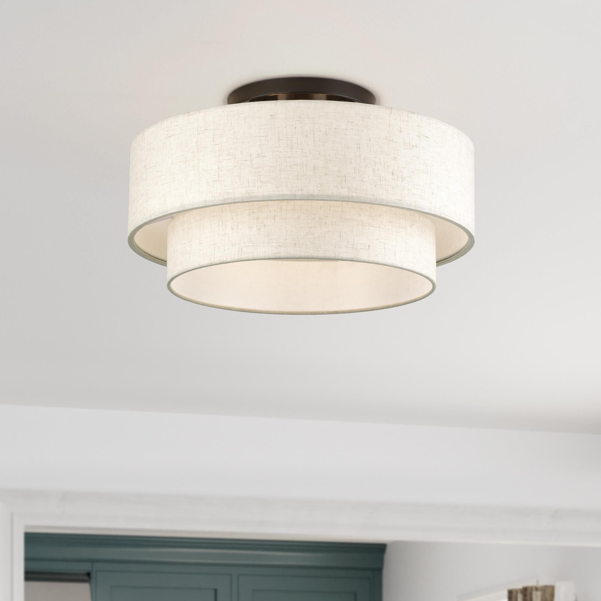 Manorwood 18 Inch Semi Flush Mount by Livex Lighting