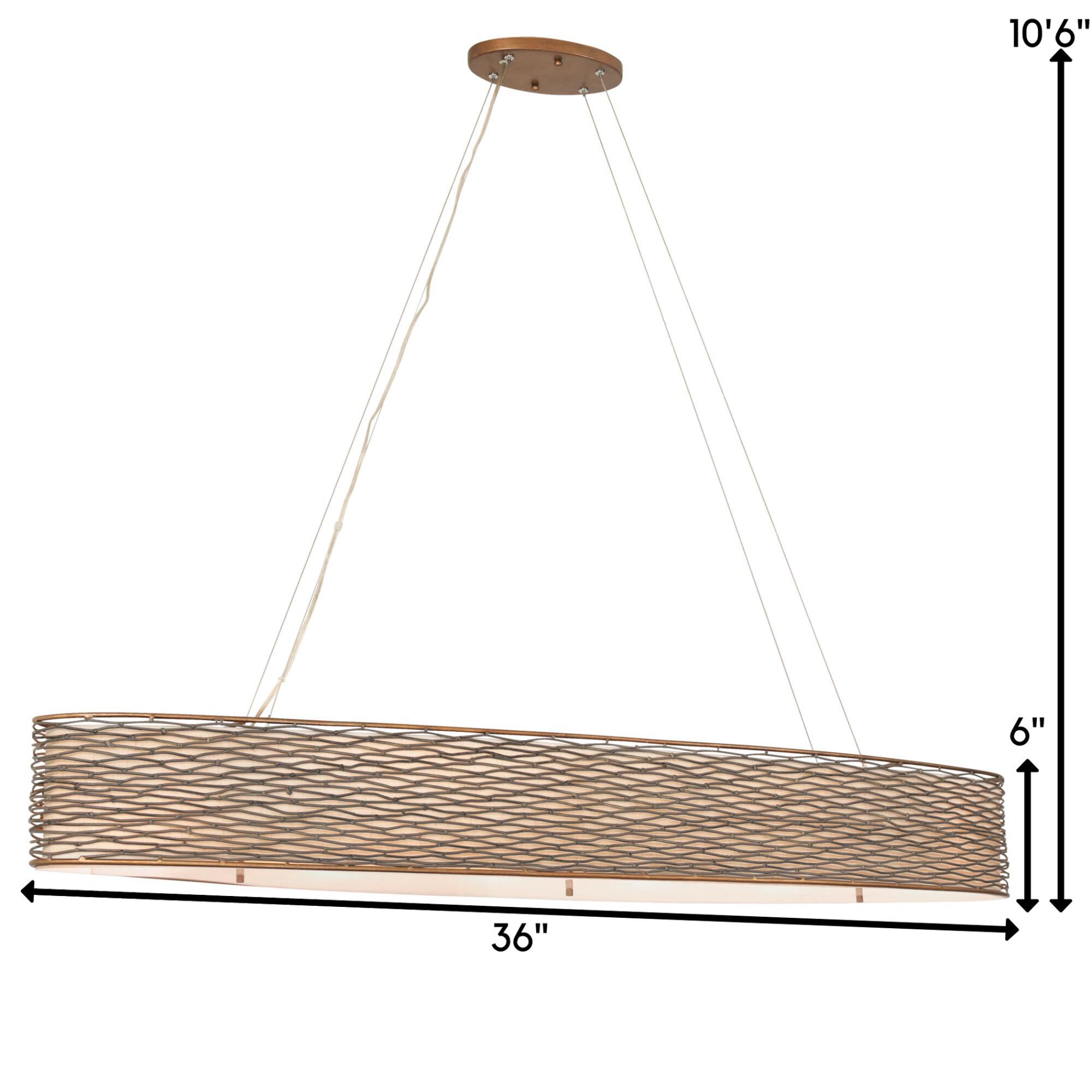 Flow 48 Inch 6 Light Linear Suspension Light by Varaluz