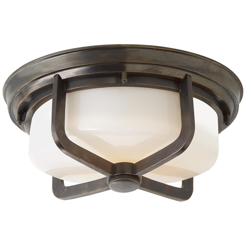 Thomas O'Brien Milton 14 Inch 2 Light Outdoor Flush Mount by Visual Comfort Signature Collection