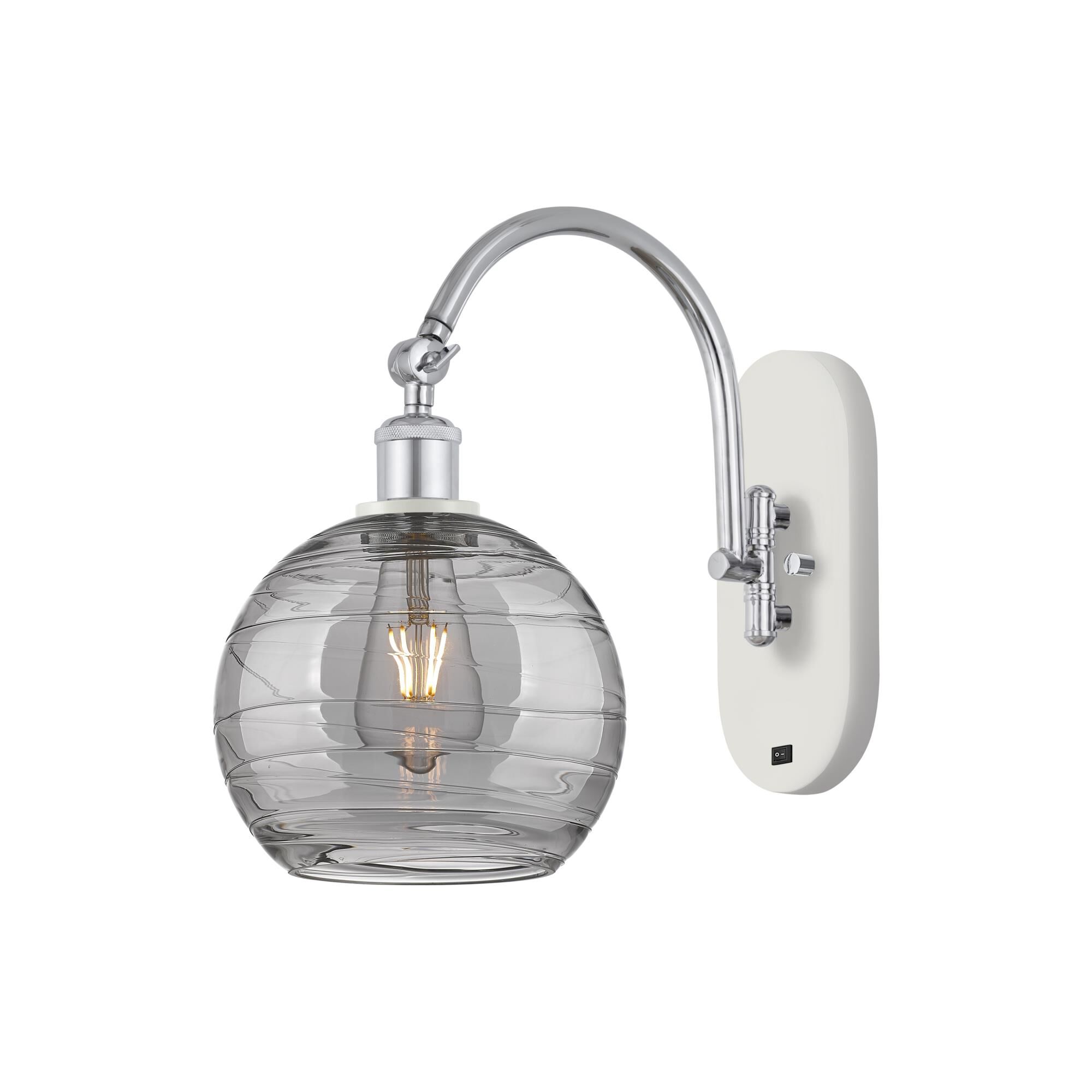 Bruno Marashlian Athens Deco Swirl 8 Inch Wall Swing Lamp by Innovations Lighting