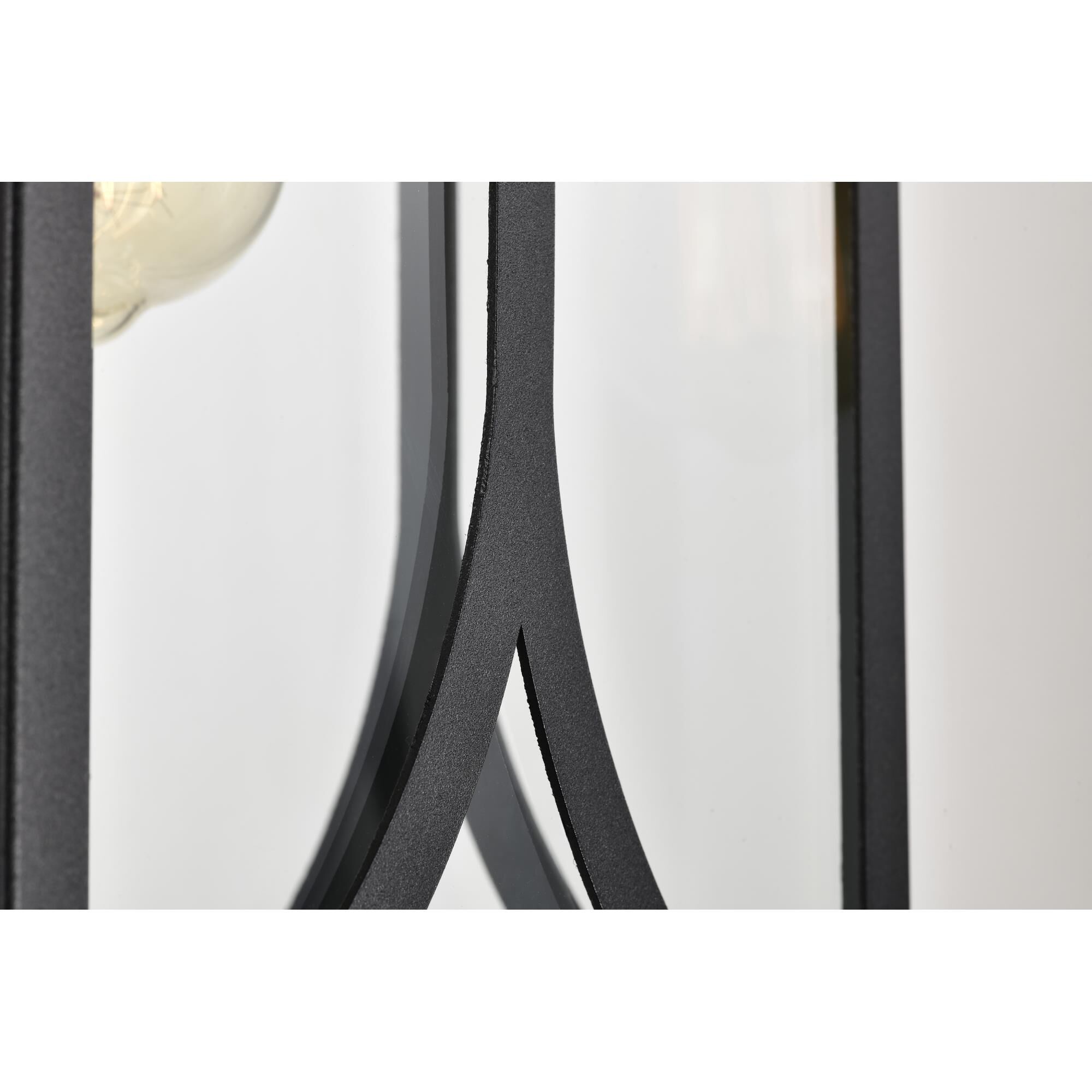 Shown in Matte Black finish and Clear glass