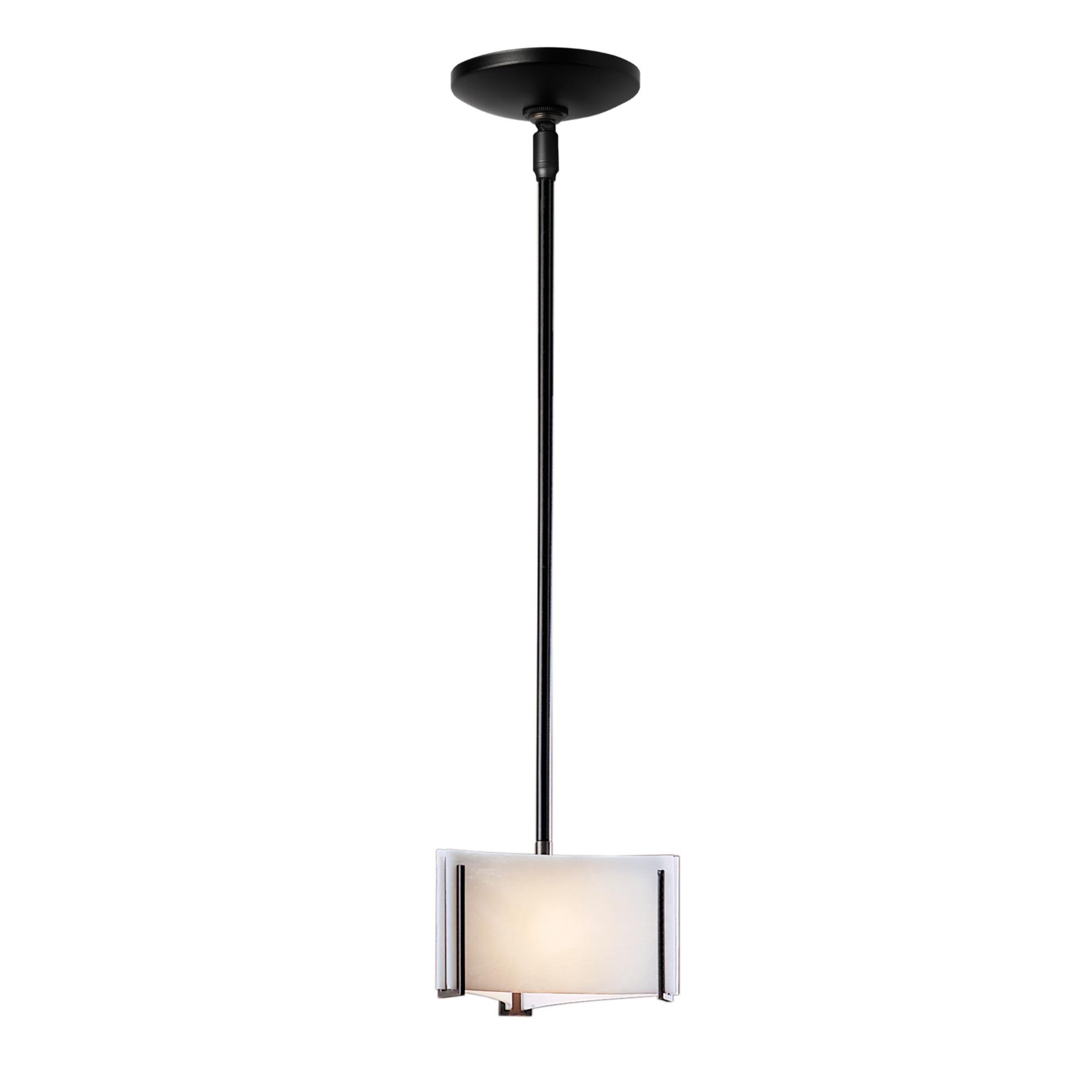 Shown in Black finish and White Art glass