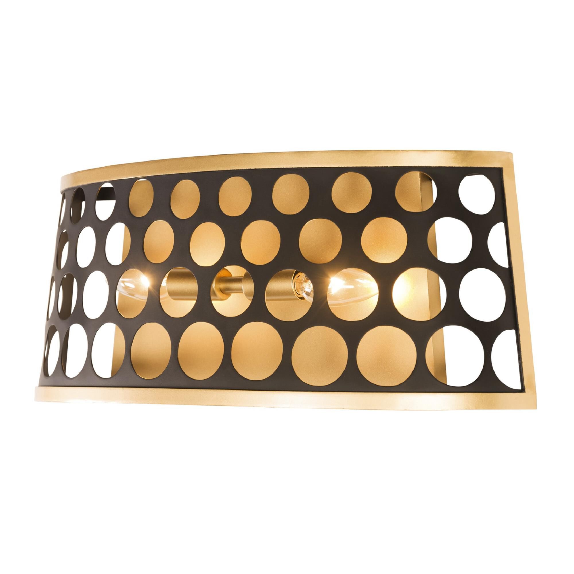 Shown in Gold finish and Matte Black - French Gold shade