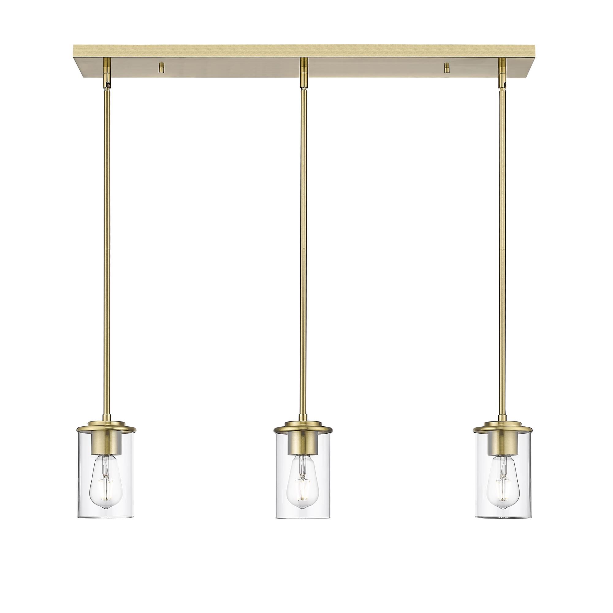 Shown in Luxe Gold finish and Clear glass