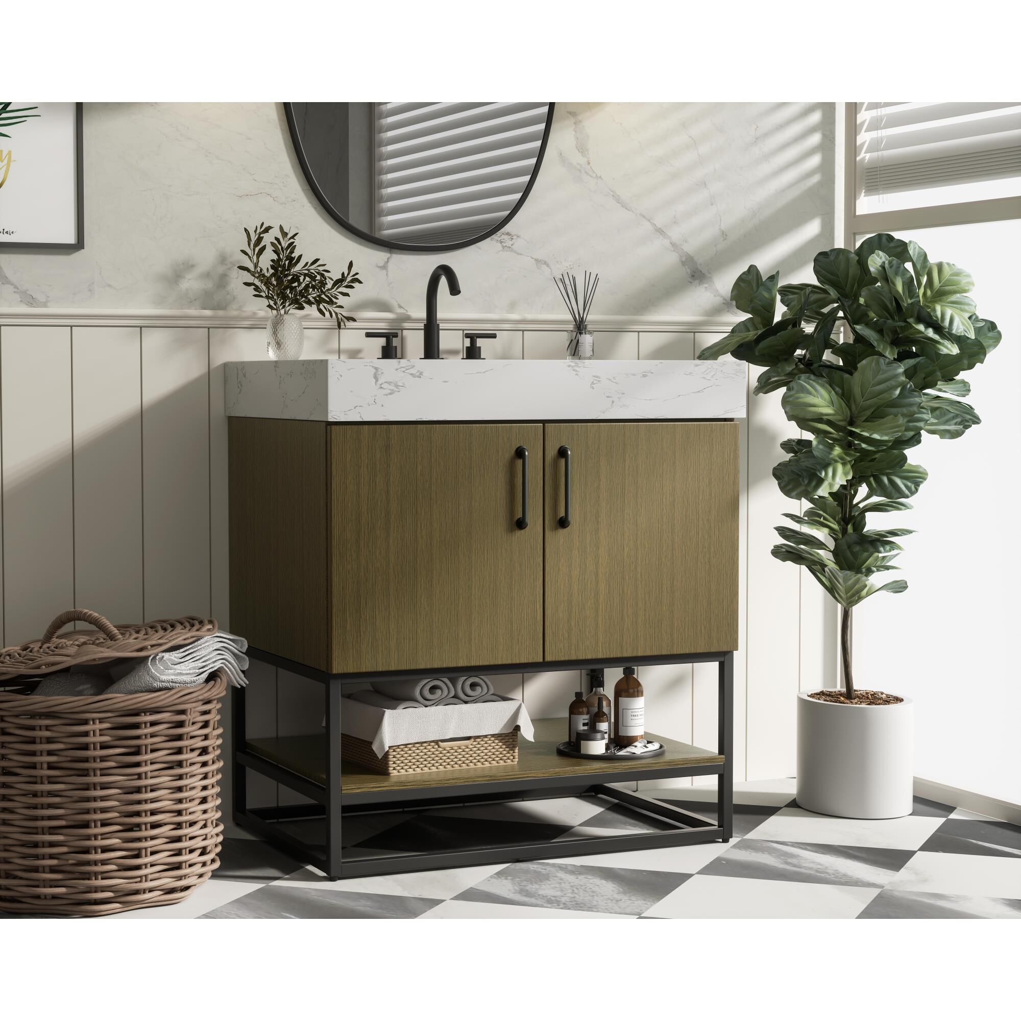 Caroline 30 Inch Bath Vanity by Elegant Dcor