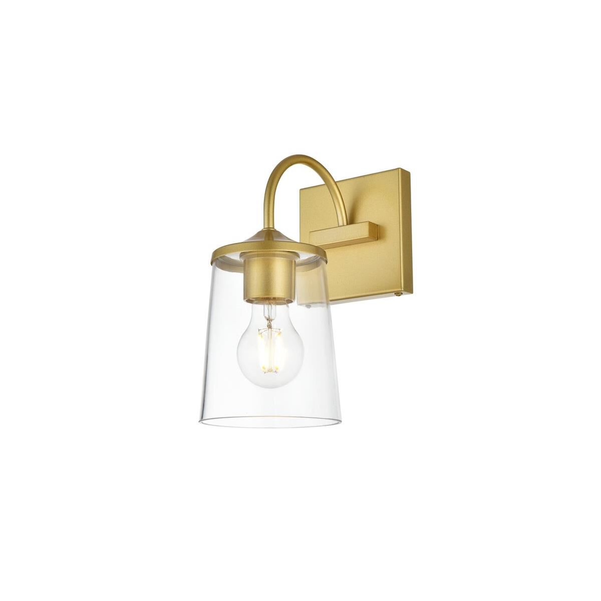 Shown in Brass  finish and Clear glass