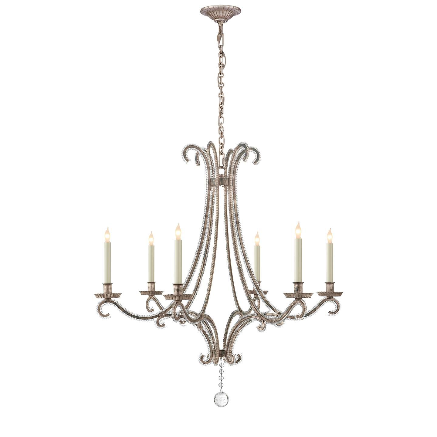 Chapman & Myers Oslo 32 Inch 6 Light Chandelier by Visual Comfort Signature Collection