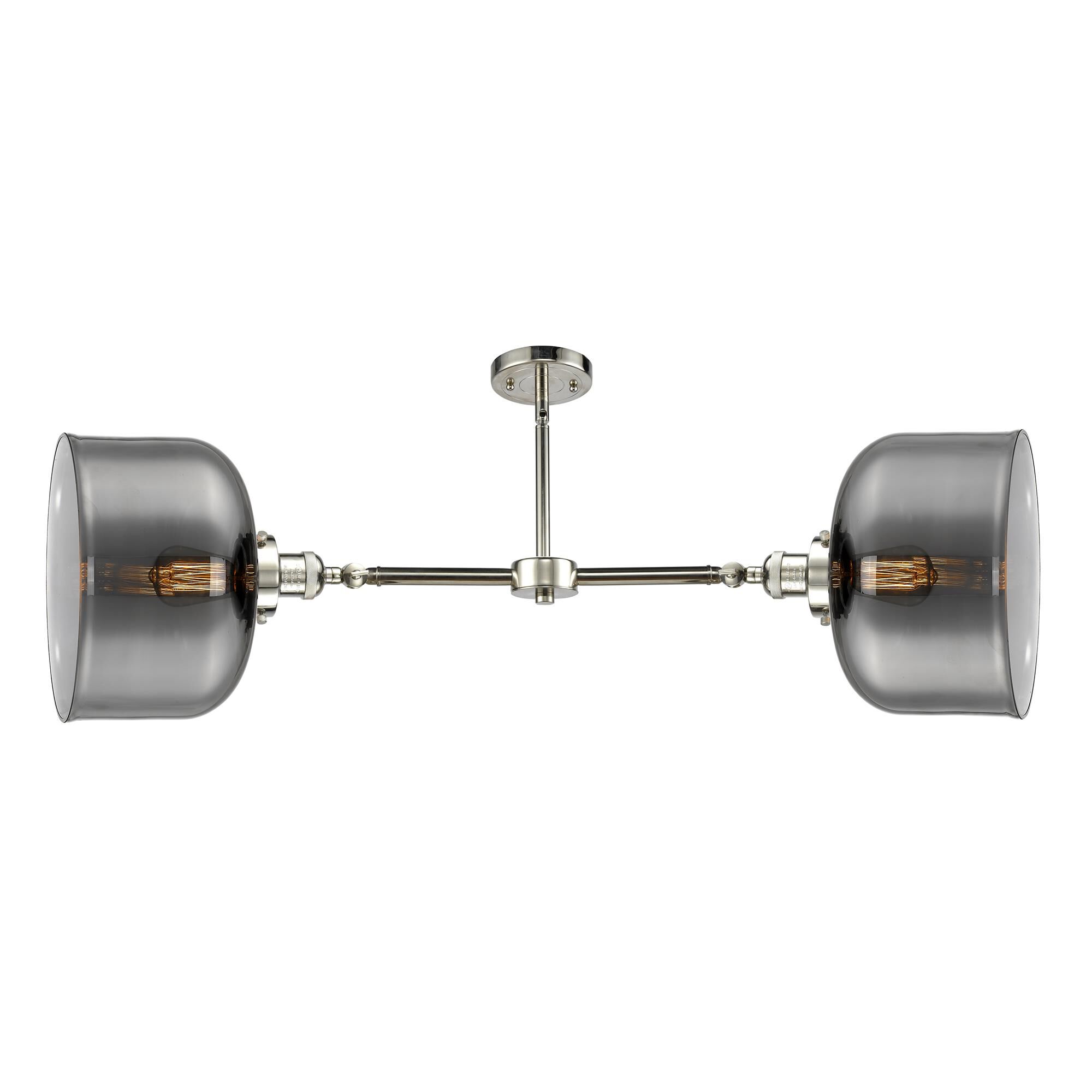 Shown in Polished Nickel finish and Plated Smoked glass