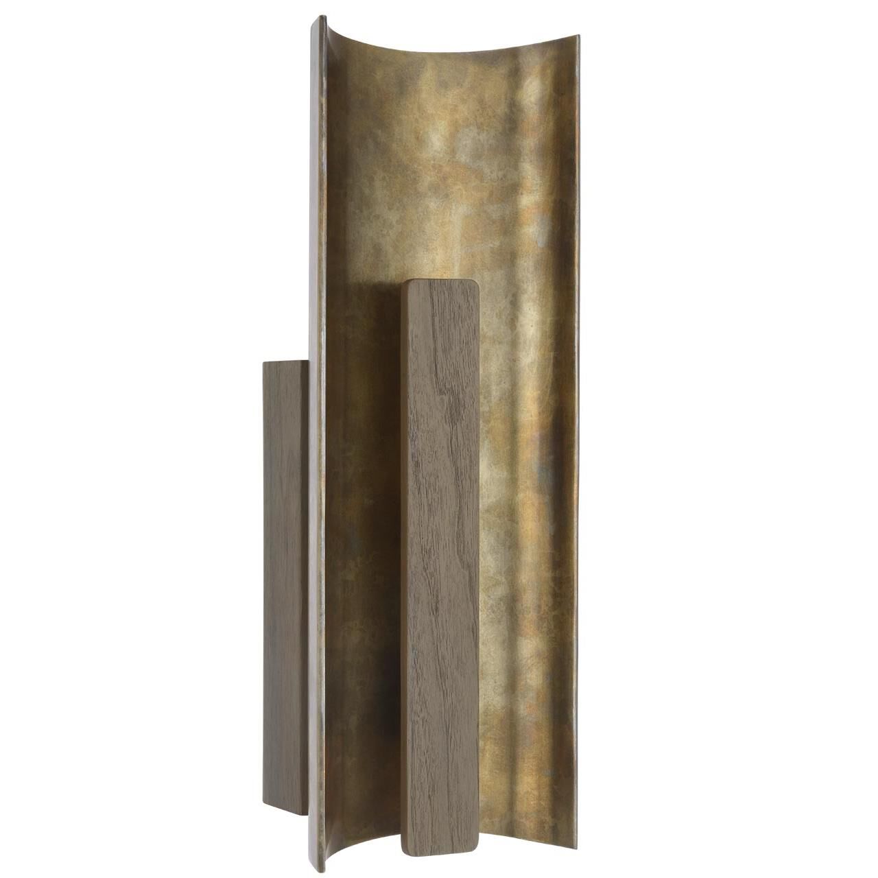 Shown in Mottled Brass And Warm Walnut finish