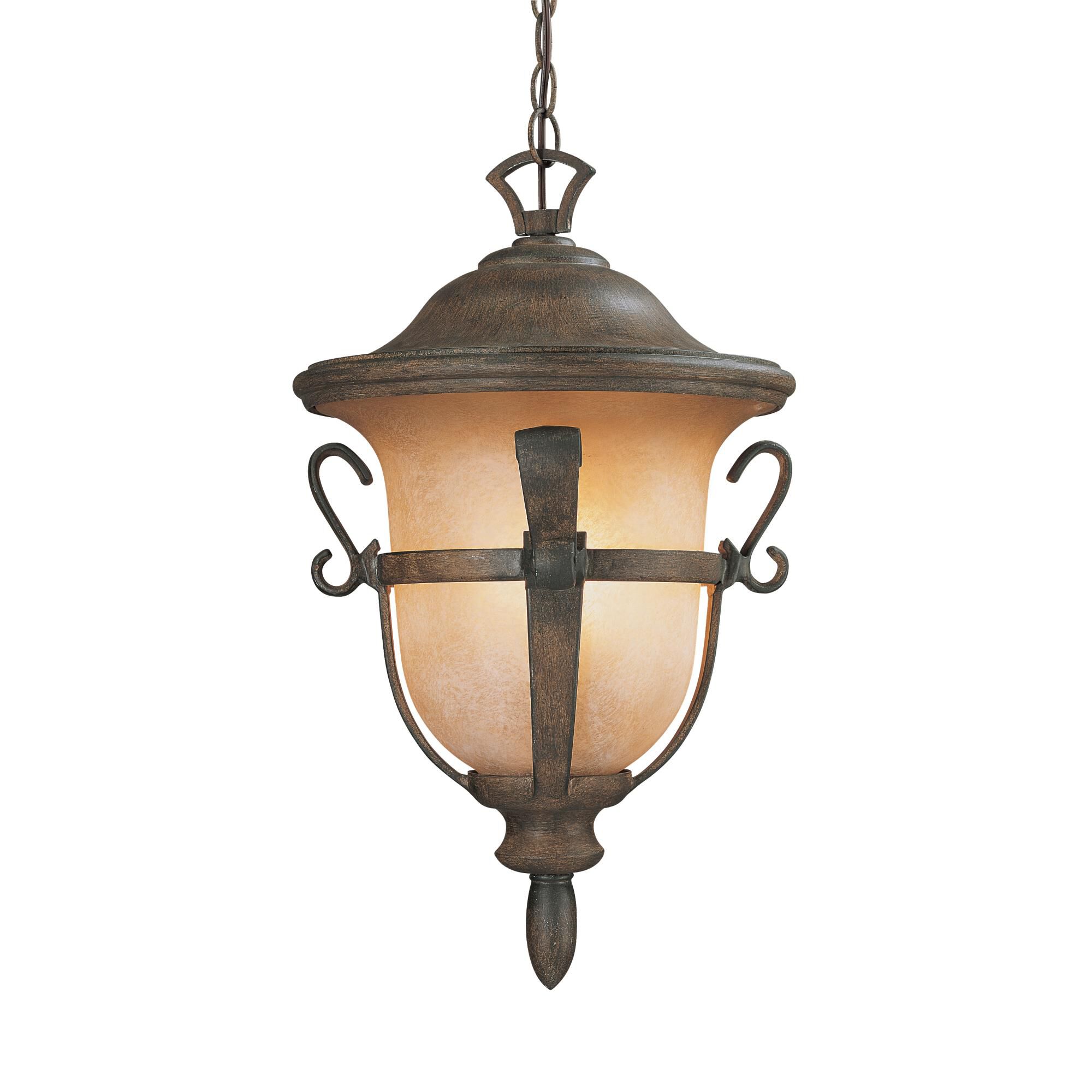 Tudor 18 Inch Tall 3 Light Outdoor Hanging Lantern by Kalco Lighting