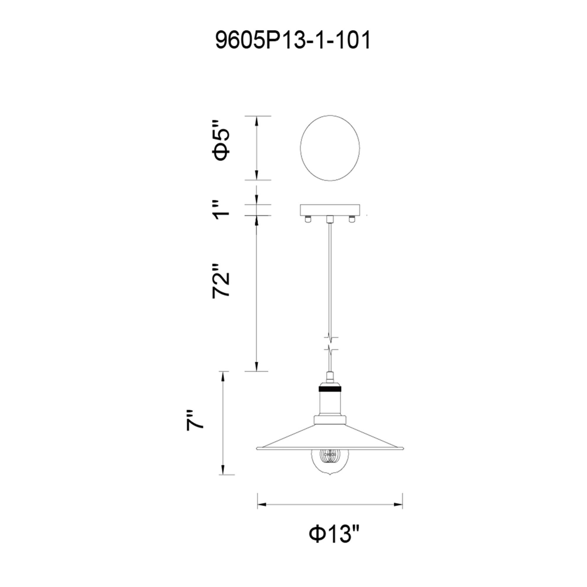CWI Lighting Brave 13 Inch Large Pendant