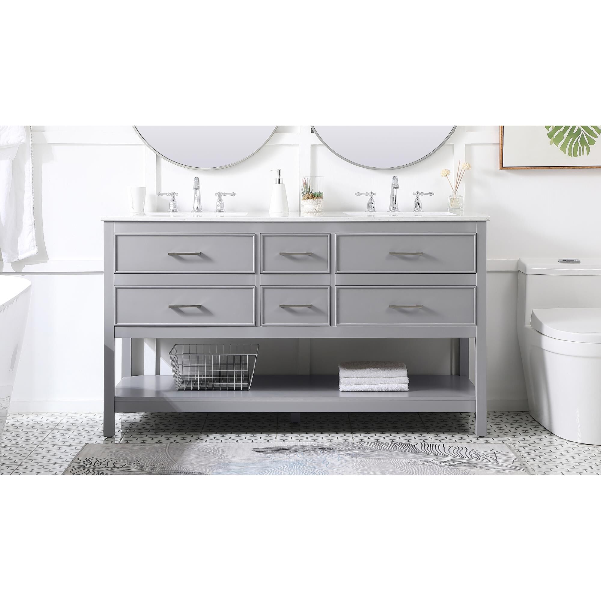 Sinclaire 60 Inch Bath Vanity by Elegant Decor