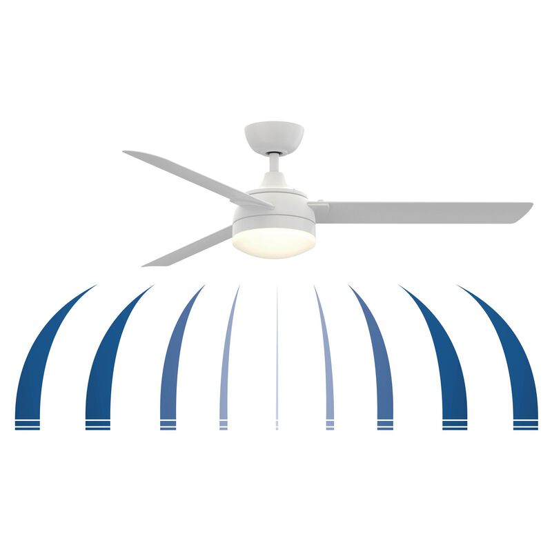 Xeno Outdoor Rated 56 Inch Ceiling Fan with Light Kit by Fanimation
